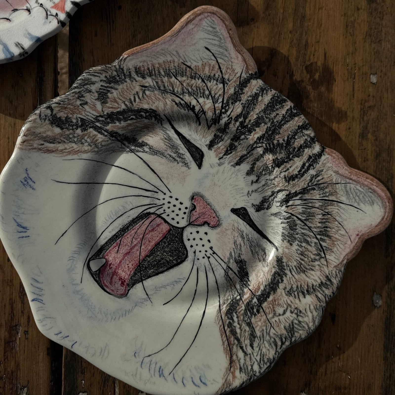 Vintage Handmade Cat Face Dishes- Set of 5 - Monte Visión