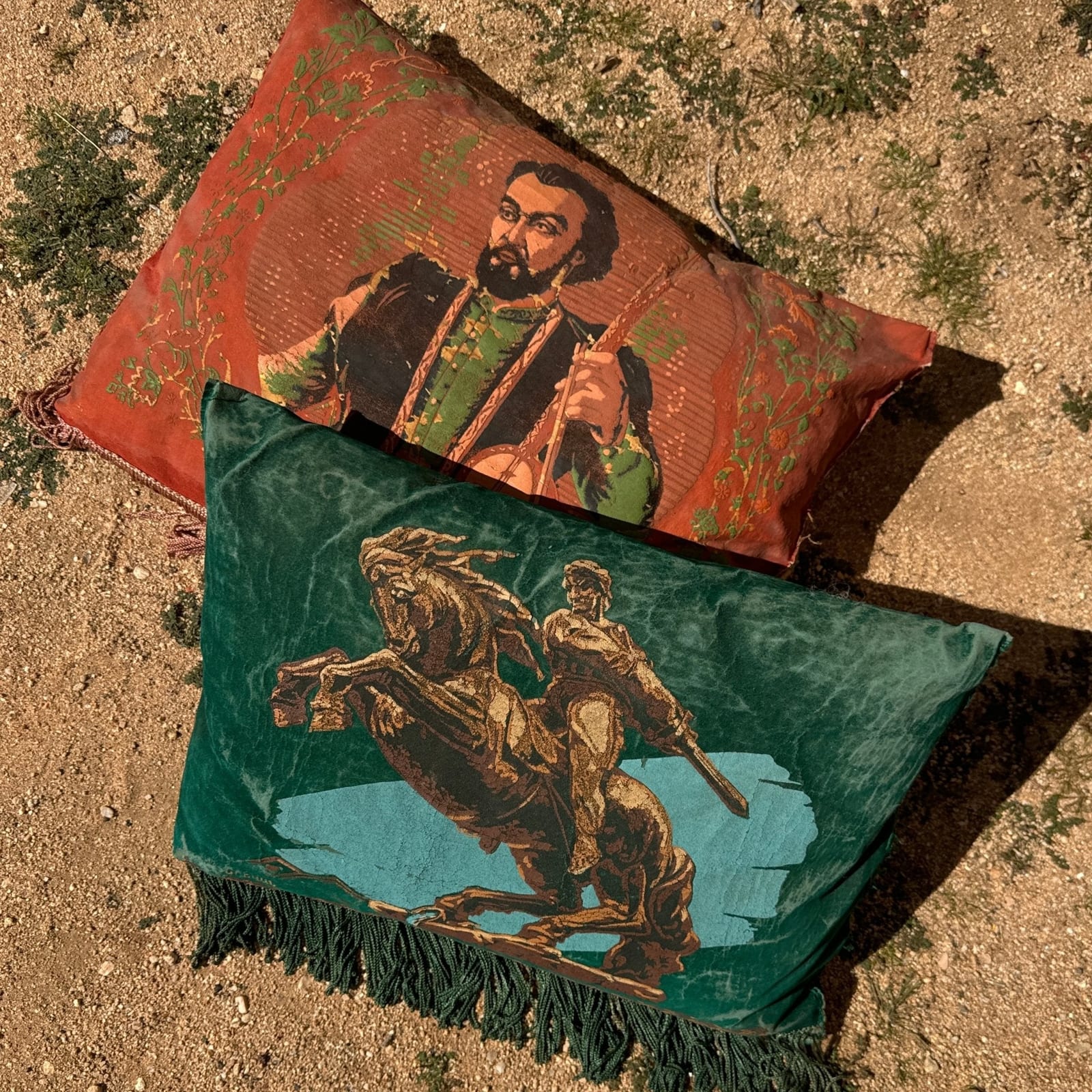 1950's Spanish Throw Pillows- Set of 2 - Monte Visión