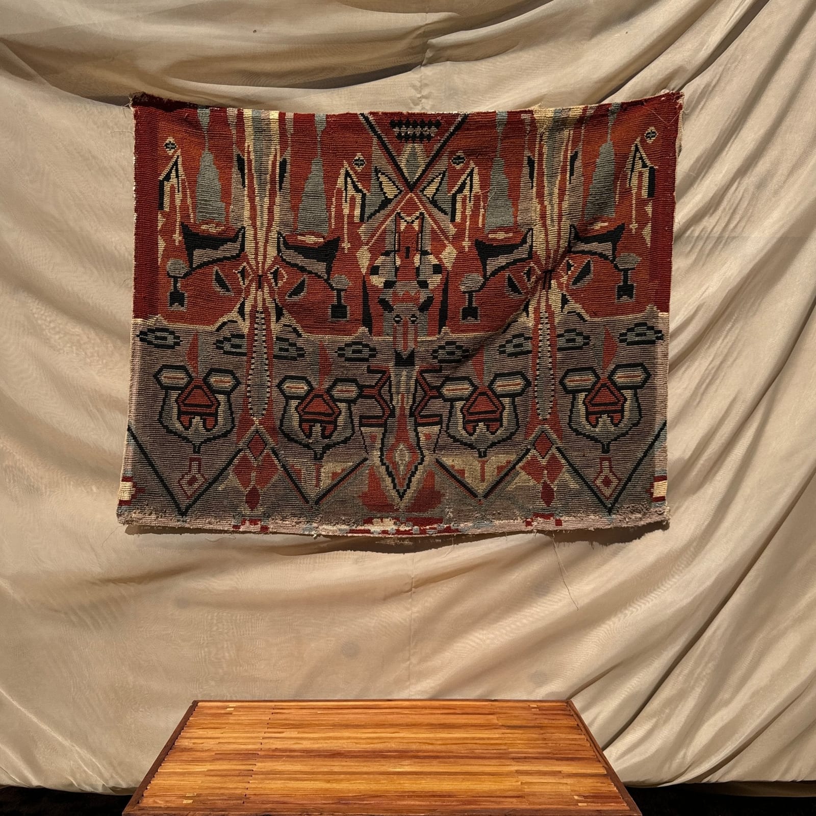 1970's Andean Rorschach Psychedelic Tapestry - Monte Visión