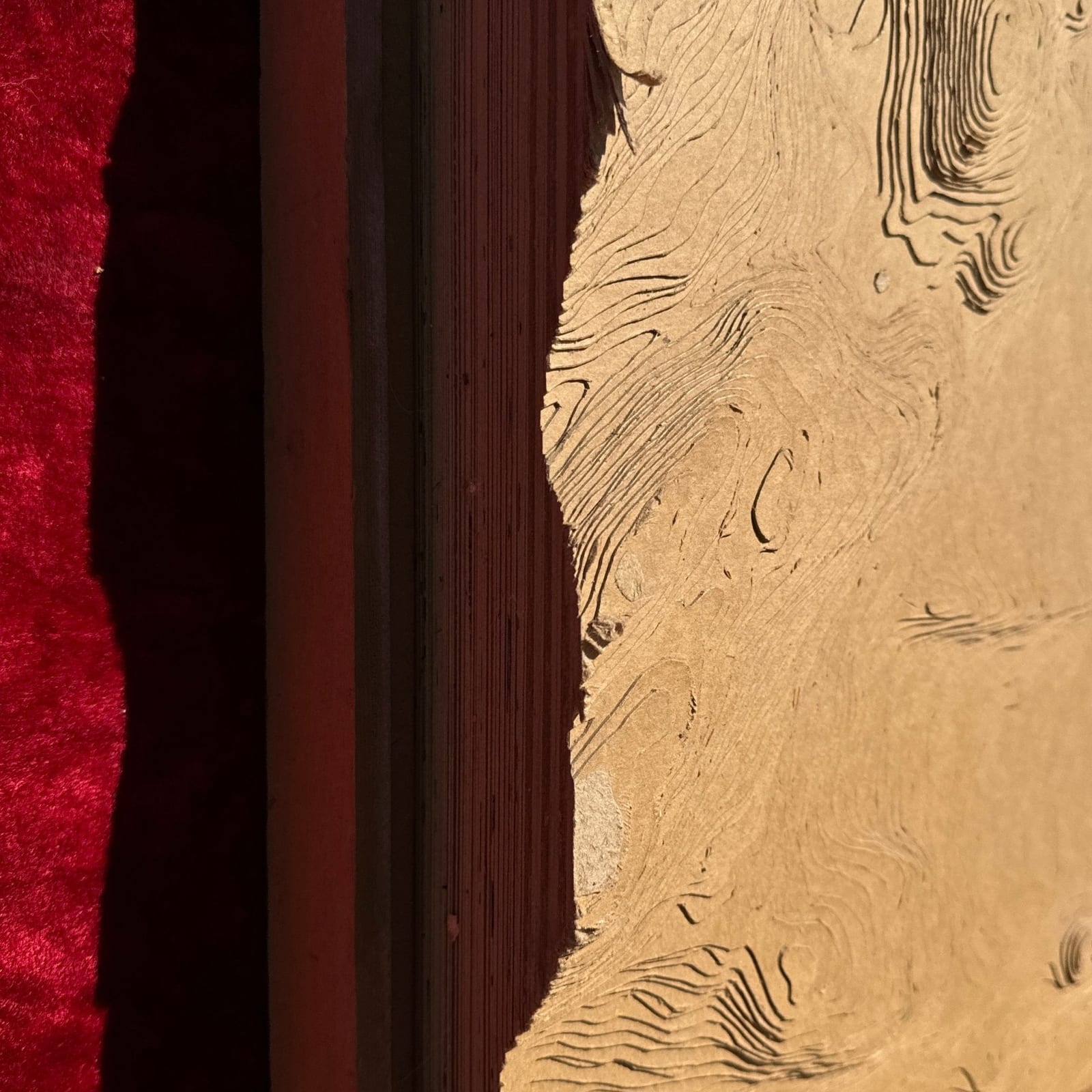 1970's Hand-Cut Cardboard Layered Topography Map Wall Art - Monte Visión