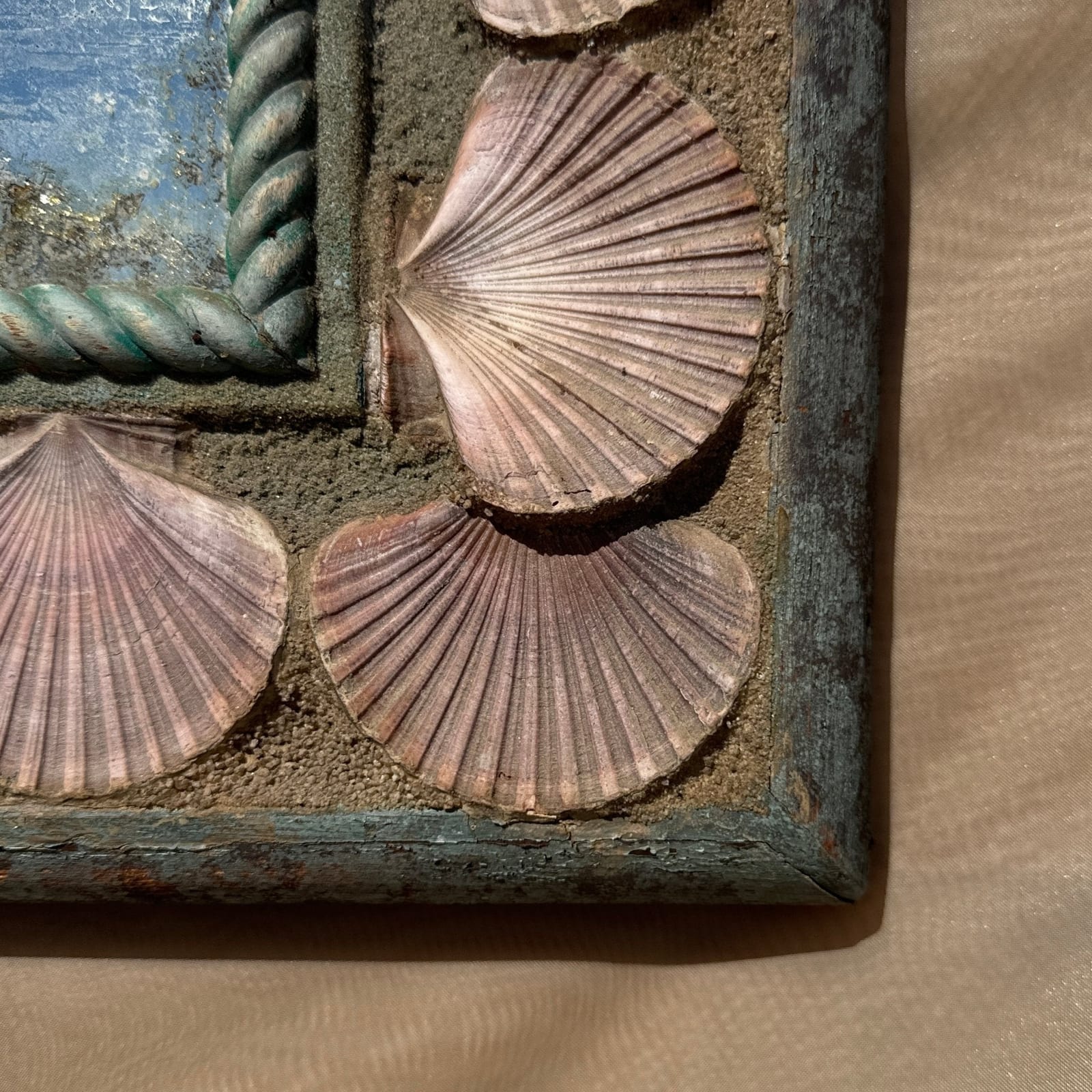 Antique Lilac Masonry & Shell Mirror - Monte Visión