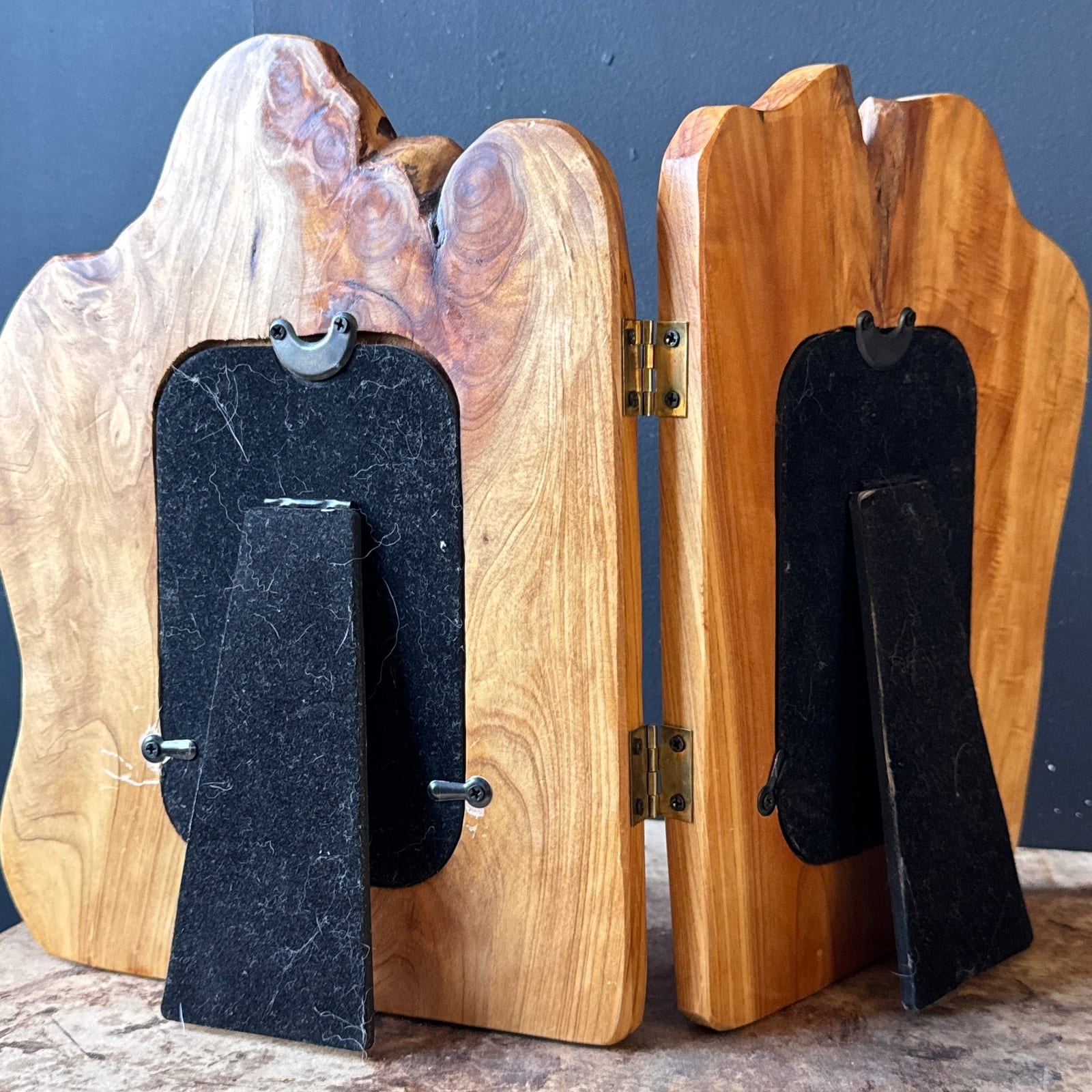Artist-Made Folding Double Wood Picture Frame - Monte Visión