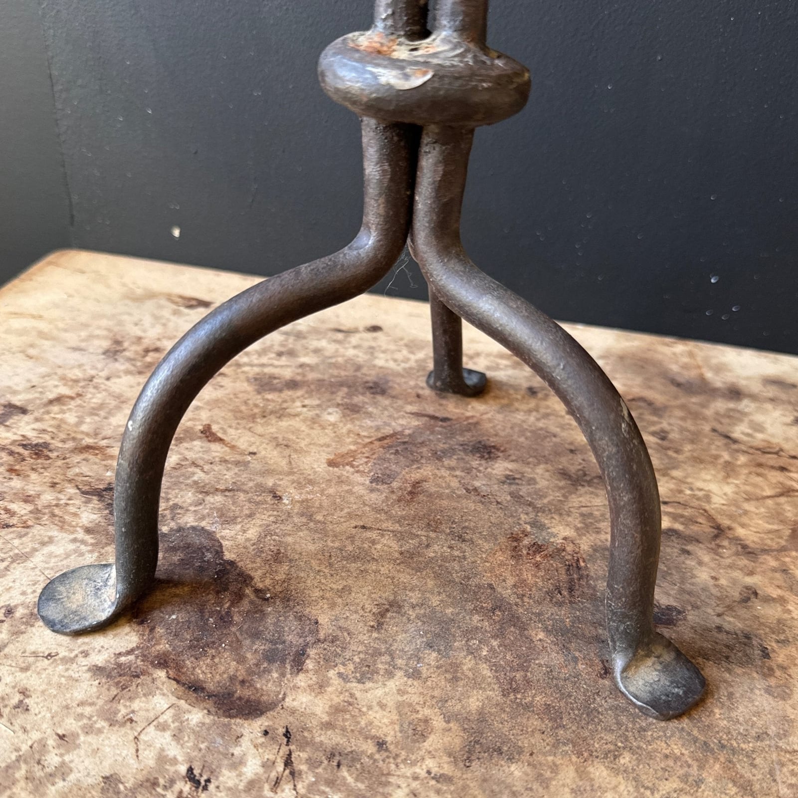 Artist-Made Single Steel Knot Oversized Candlestick - Monte Visión