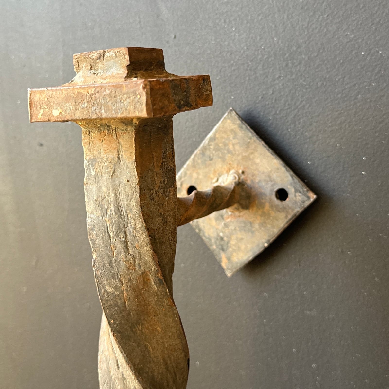 Artist-Made Twisted Steel Oversized Door Handle - Monte Visión