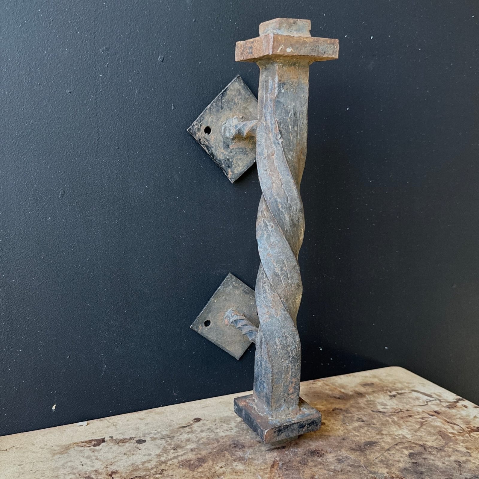 Artist-Made Twisted Steel Oversized Door Handle - Monte Visión