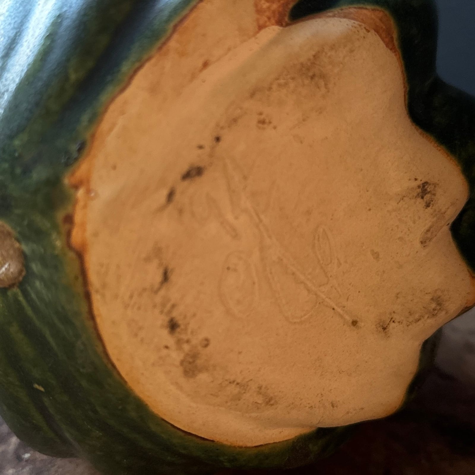 Artist-Made Vintage Ceramic Gourd Tea Pot - Monte Visión