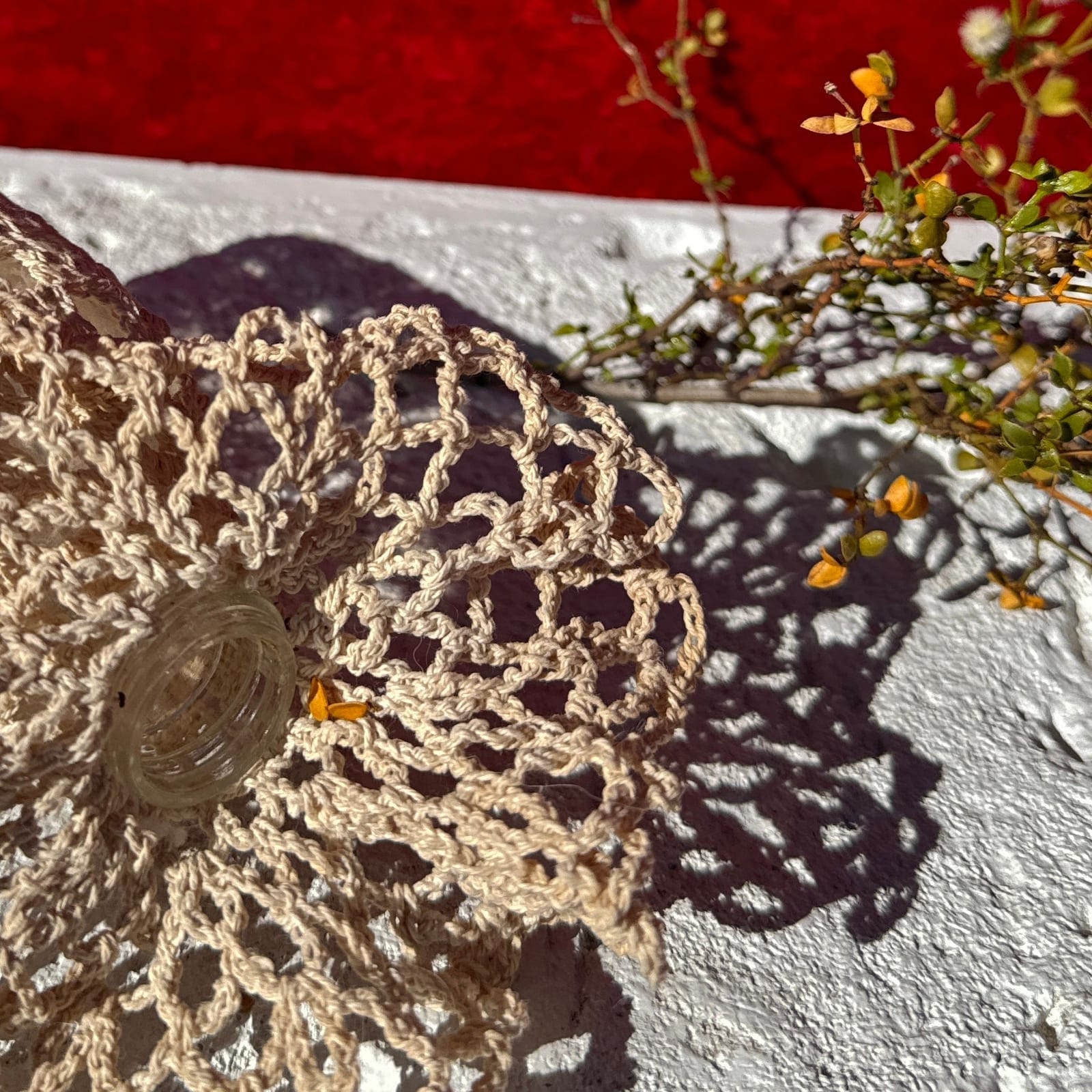 Crocheted Vintage Glass Vase - Monte Visión