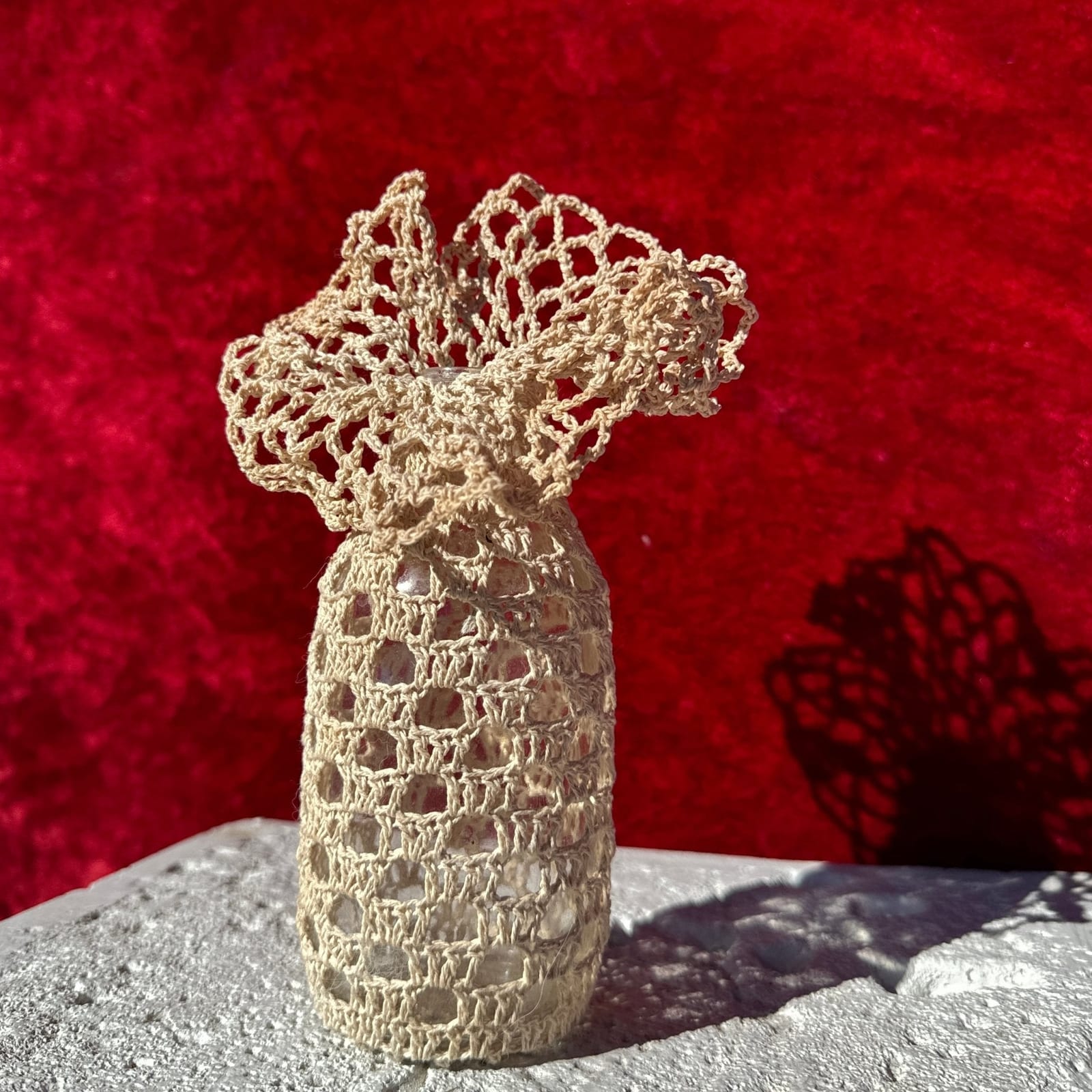 Crocheted Vintage Glass Vase - Monte Visión