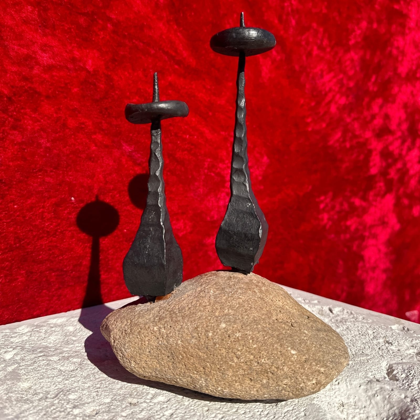 David Palumbo Brutalist Double Candelabra. - Monte Visión