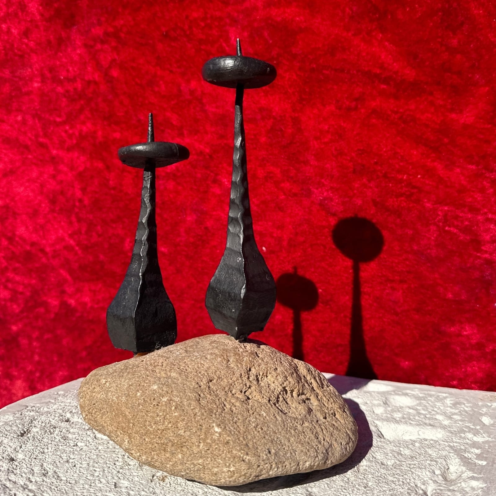 David Palumbo Brutalist Double Candelabra. - Monte Visión