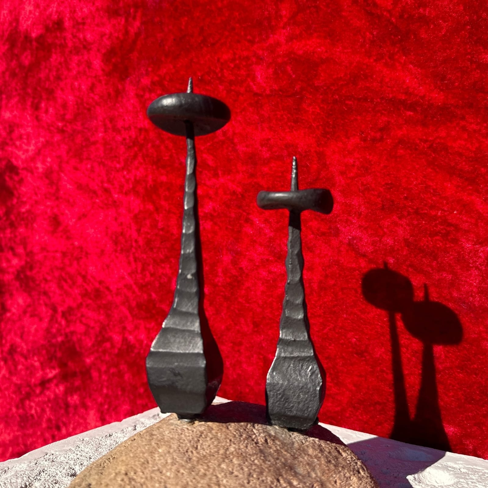 David Palumbo Brutalist Double Candelabra. - Monte Visión