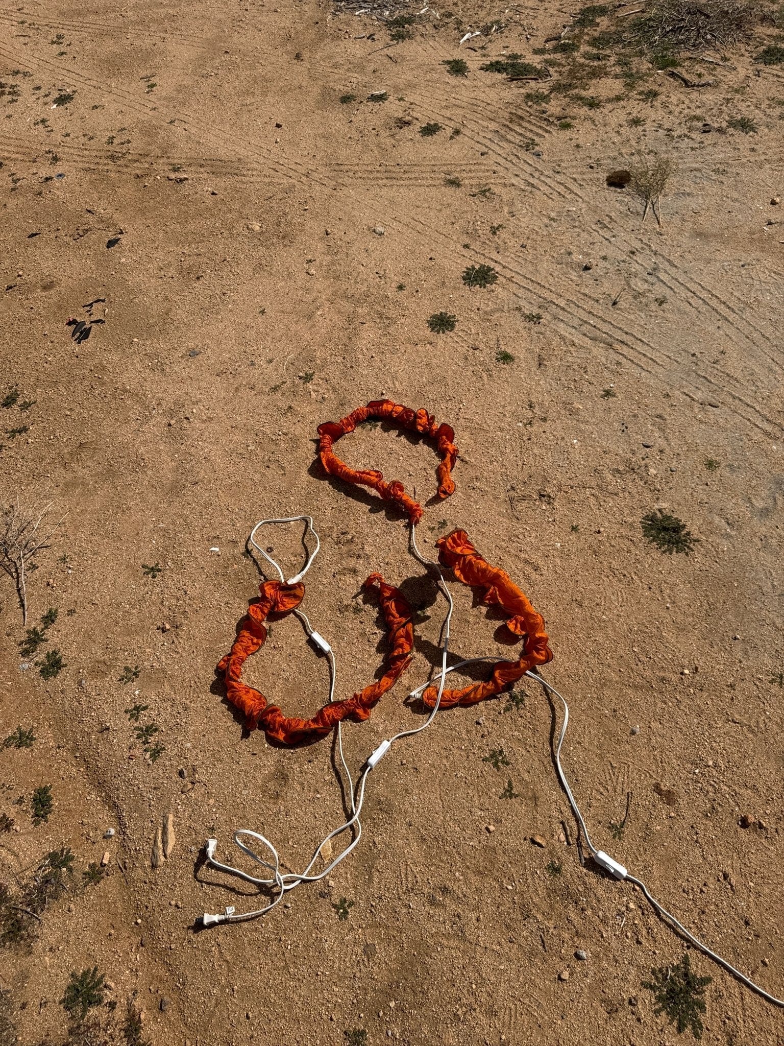 Early 2000's Orange Silk Bendy Rope Lights - Monte Visión
