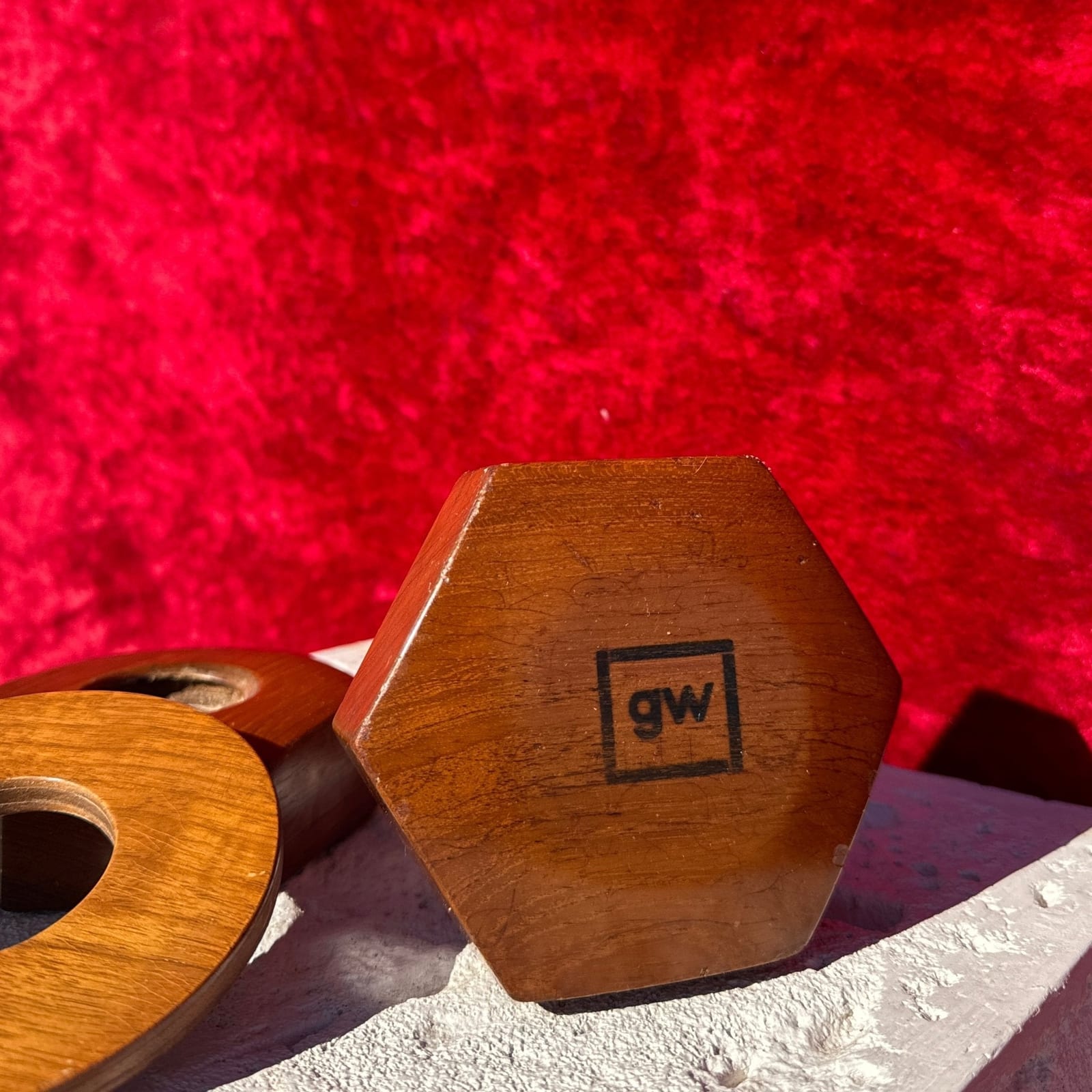Oversized Handcarved Wood Nut & Bolt - Monte Visión
