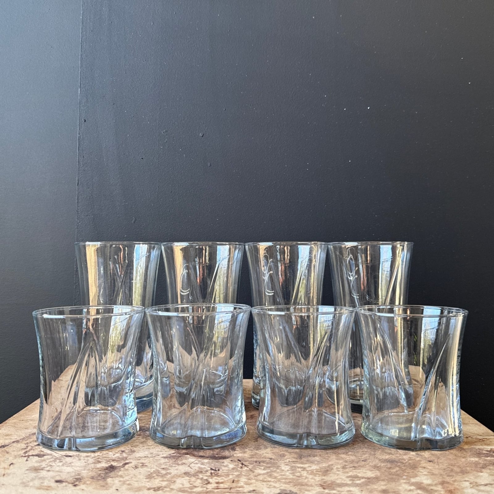 Postmodern Cut-Out Drinking Glasses- Set of 8 - Monte Visión