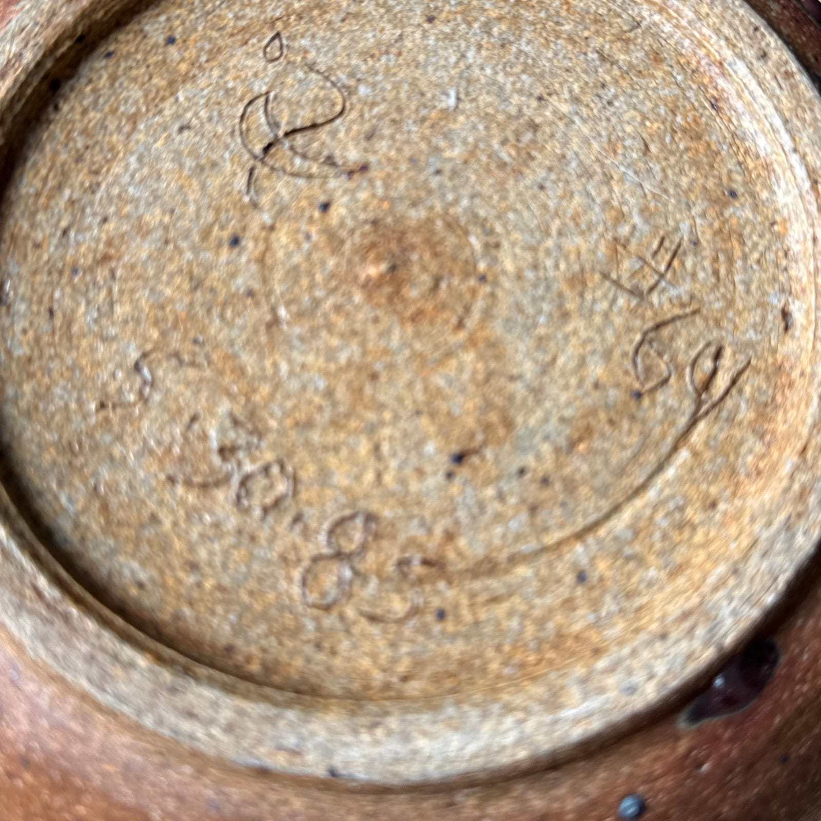 Postmodern Maroon & Blue Glazed Studio Pottery Vessel - Monte Visión