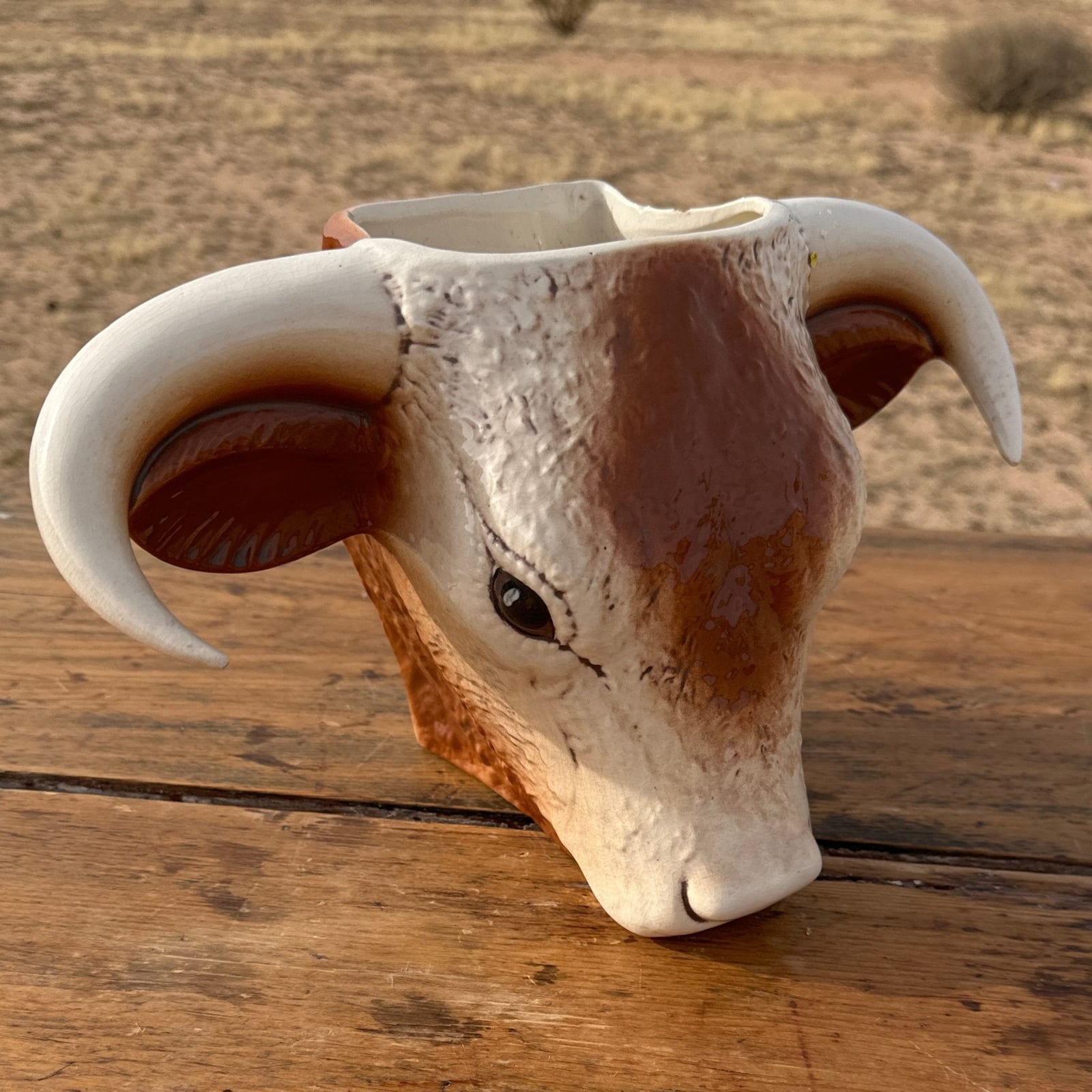 Postmodern Novelty Horned Heifer Vase - Monte Visión