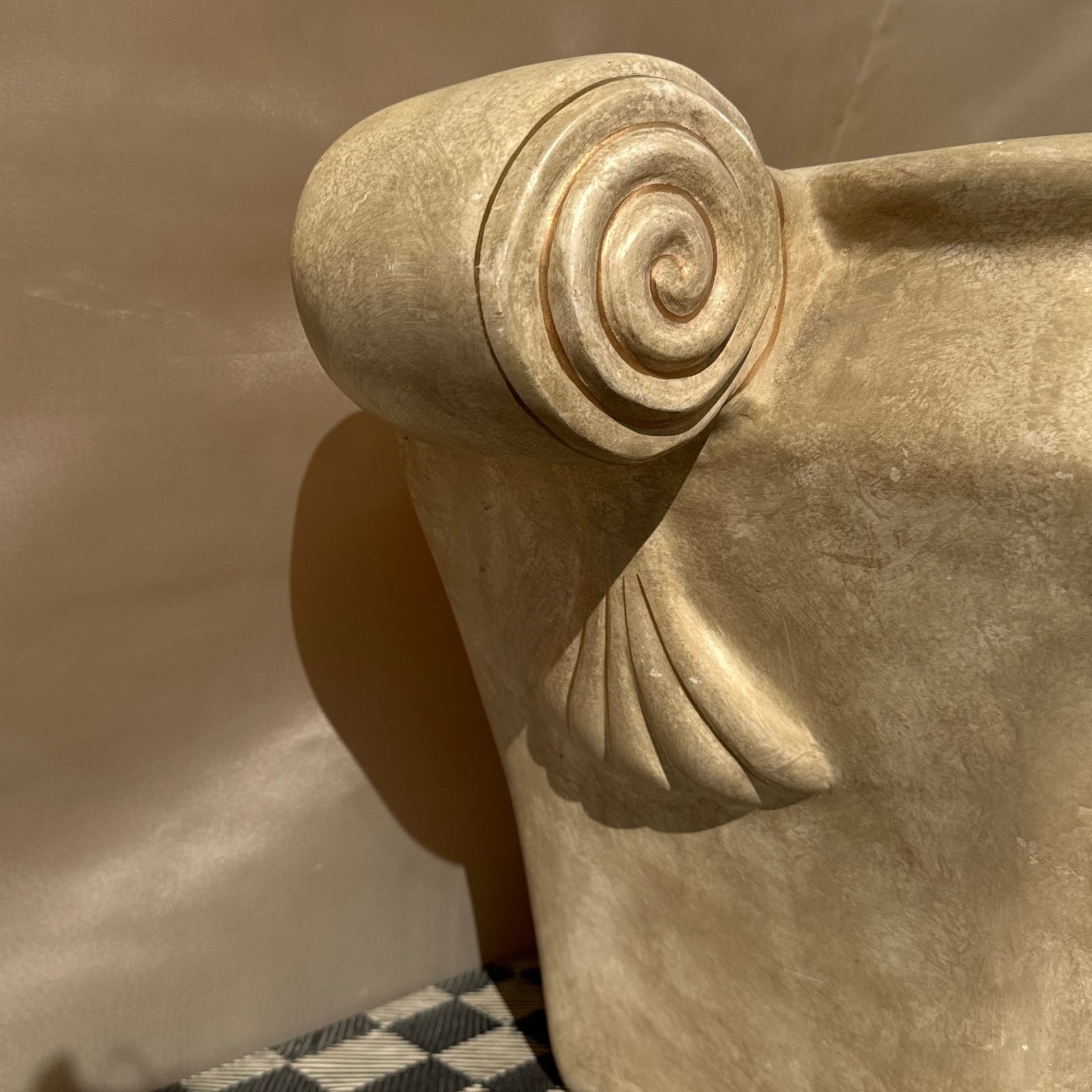 Postmodern Oversized Scroll Trompe L'Oeil Planter - Monte Visión