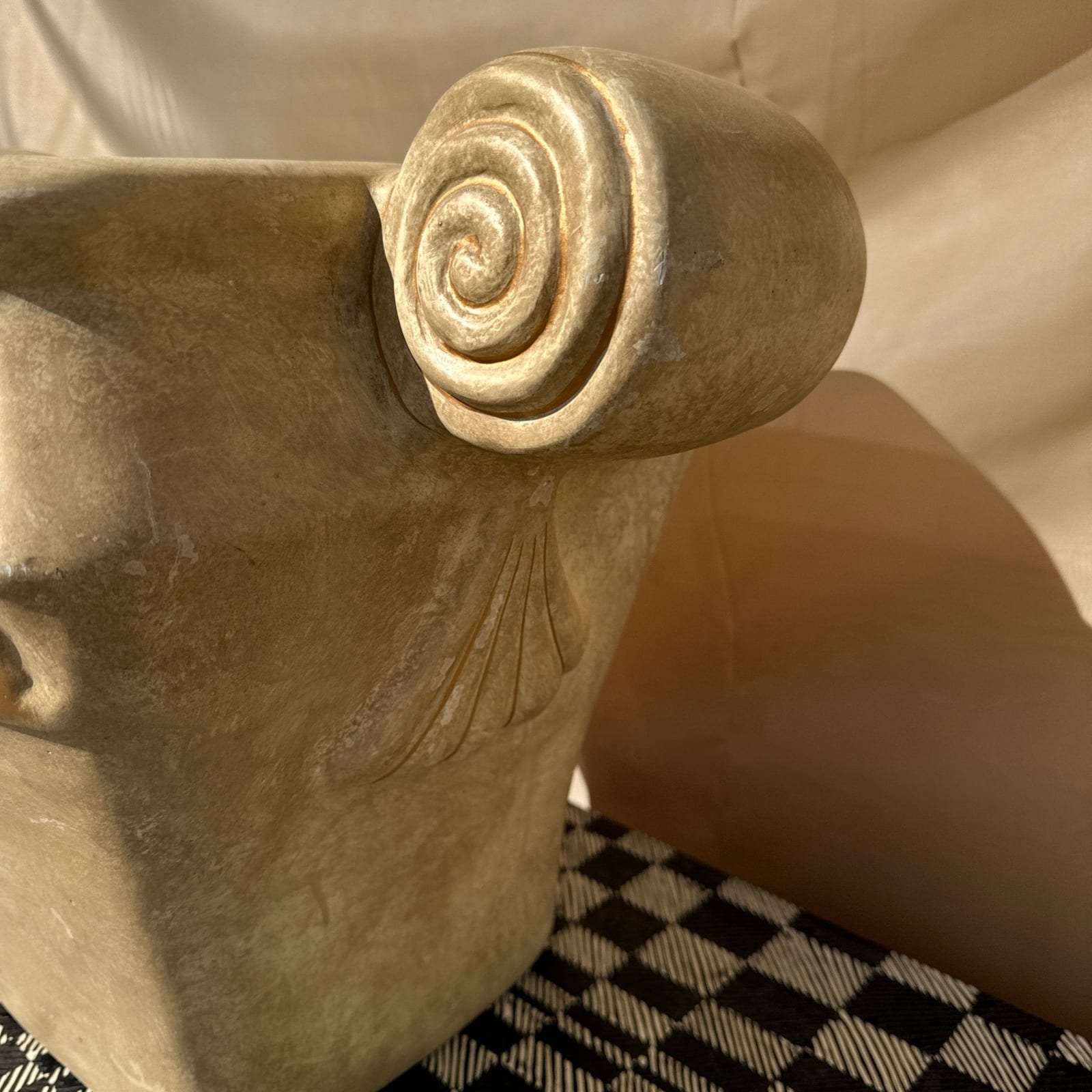 Postmodern Oversized Scroll Trompe L'Oeil Planter - Monte Visión