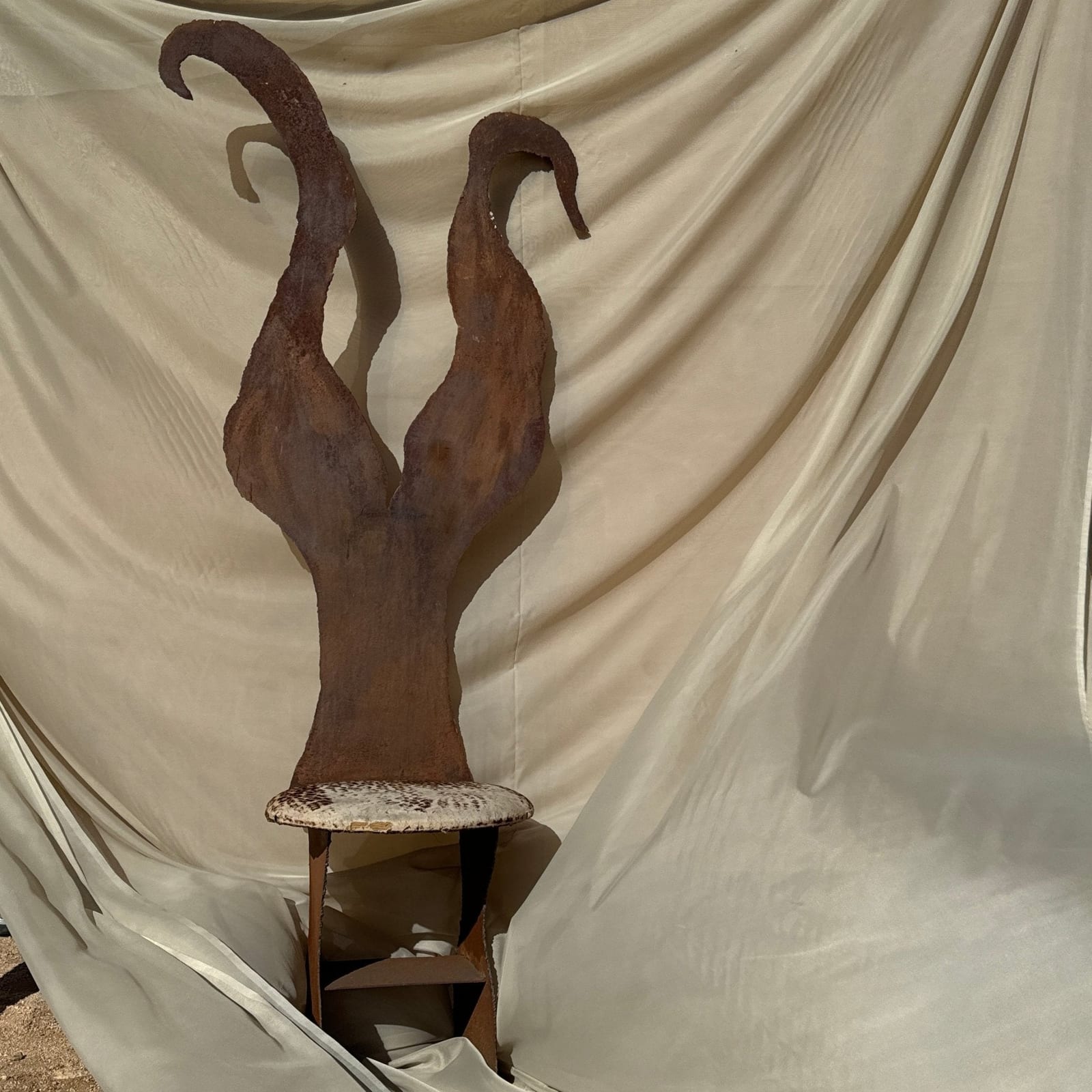 Postmodern Torch-Cut Solid Steel Whimsical Jester Accent Chair - Monte Visión