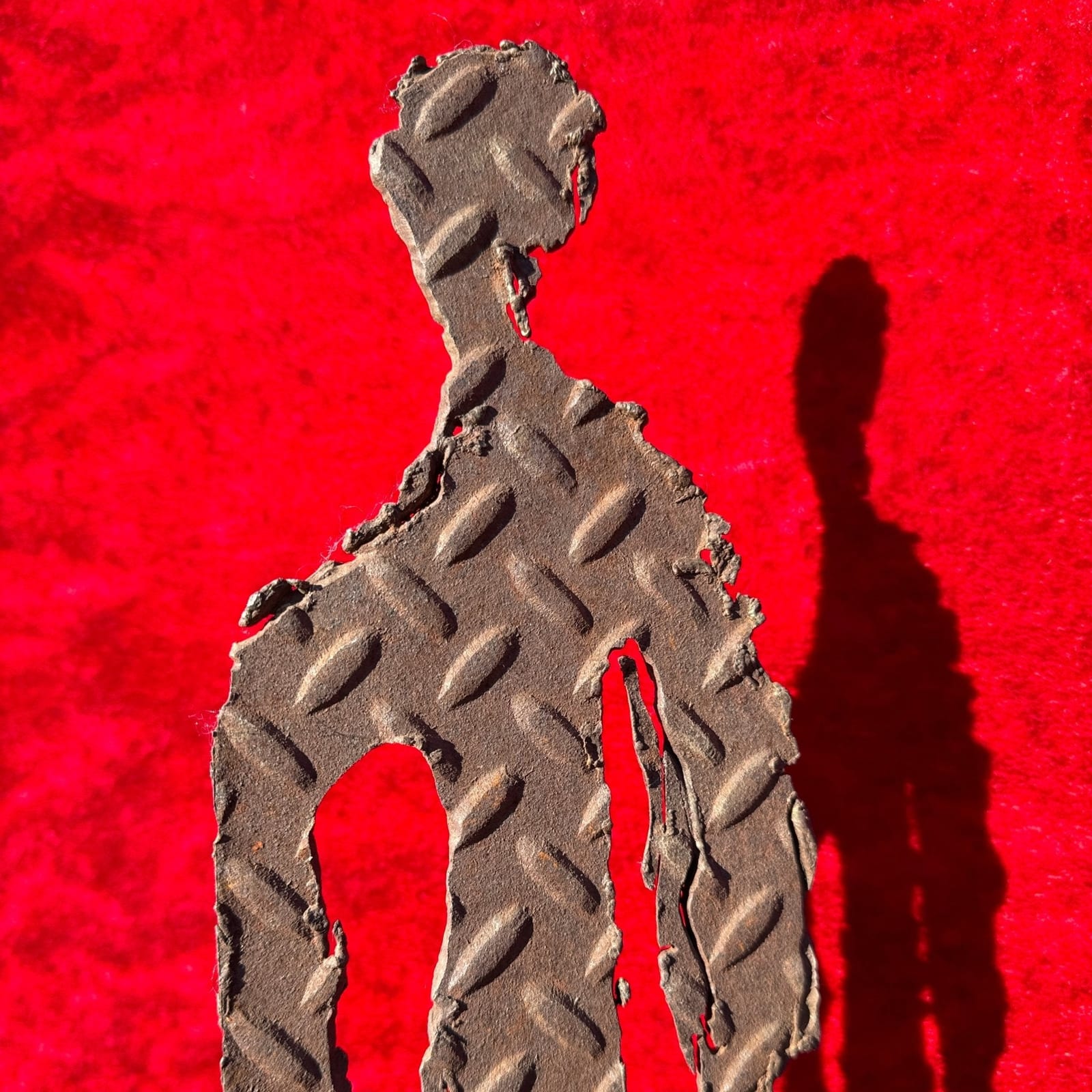 Postomodern Torch-Cut Steel Men Sculptures Duo - Monte Visión