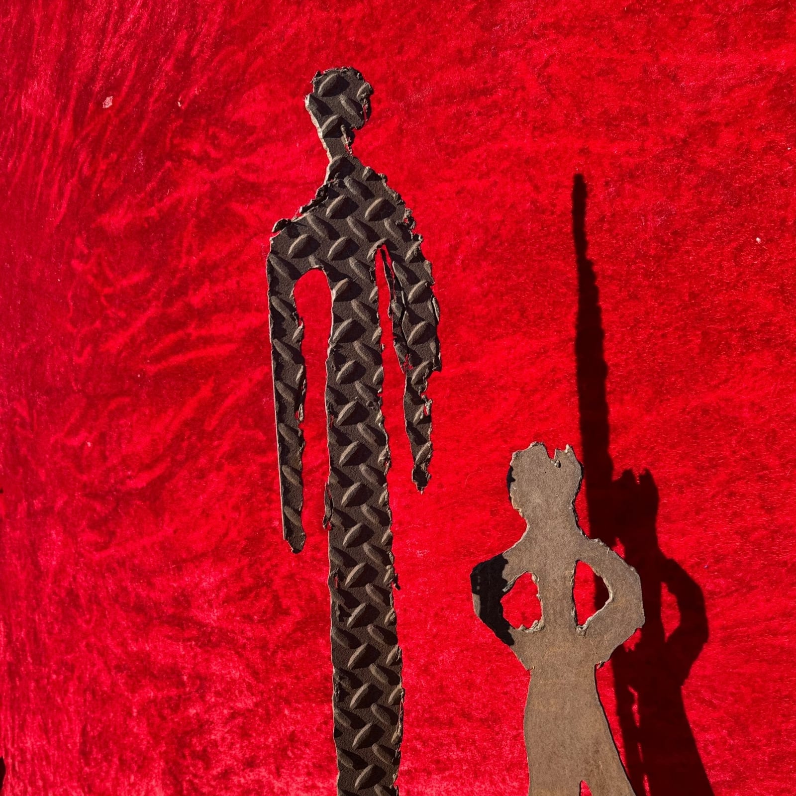 Postomodern Torch-Cut Steel Men Sculptures Duo - Monte Visión