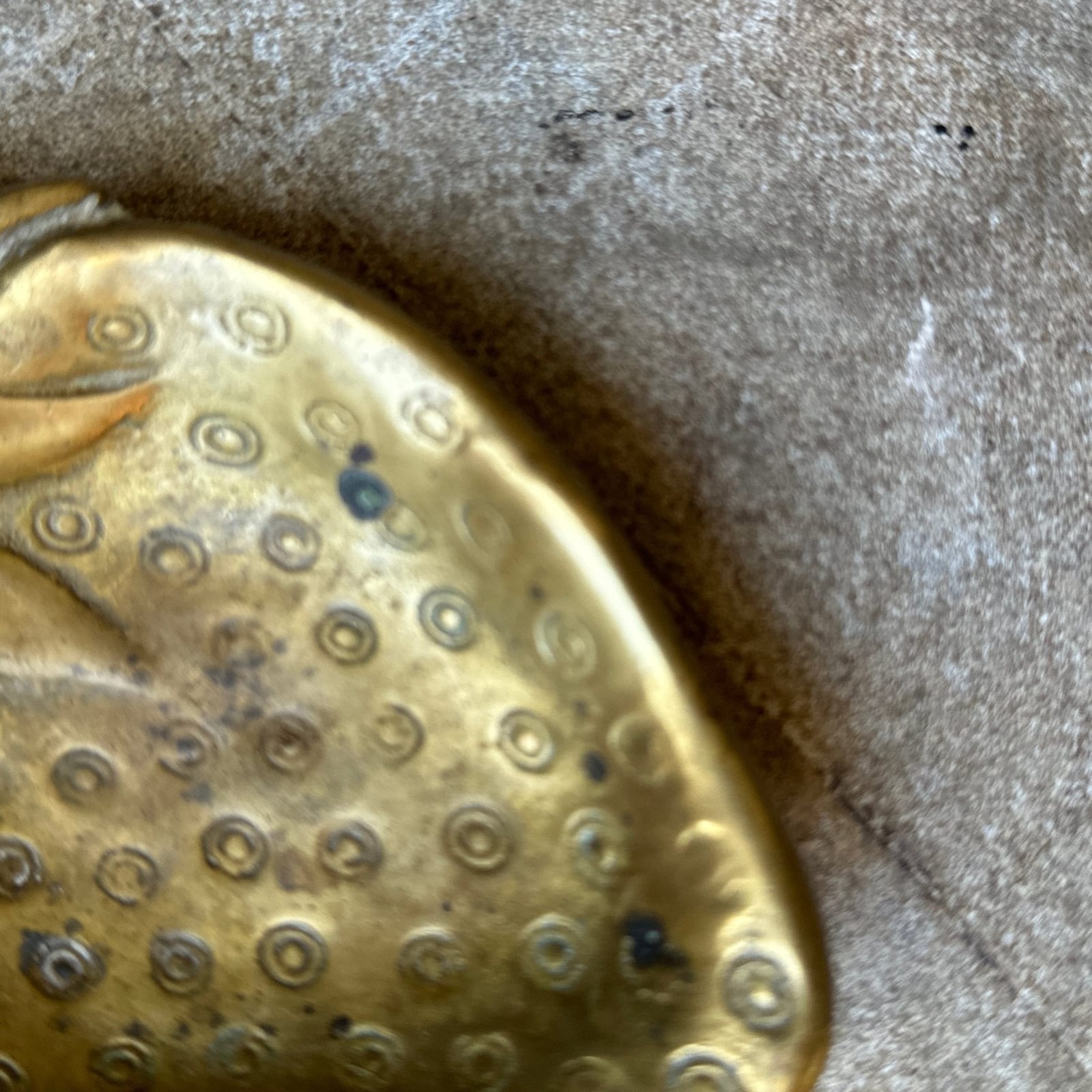 Vintage 1970's Solid Brass Strawberry Ring Tray Or Ashtray - Monte Visión