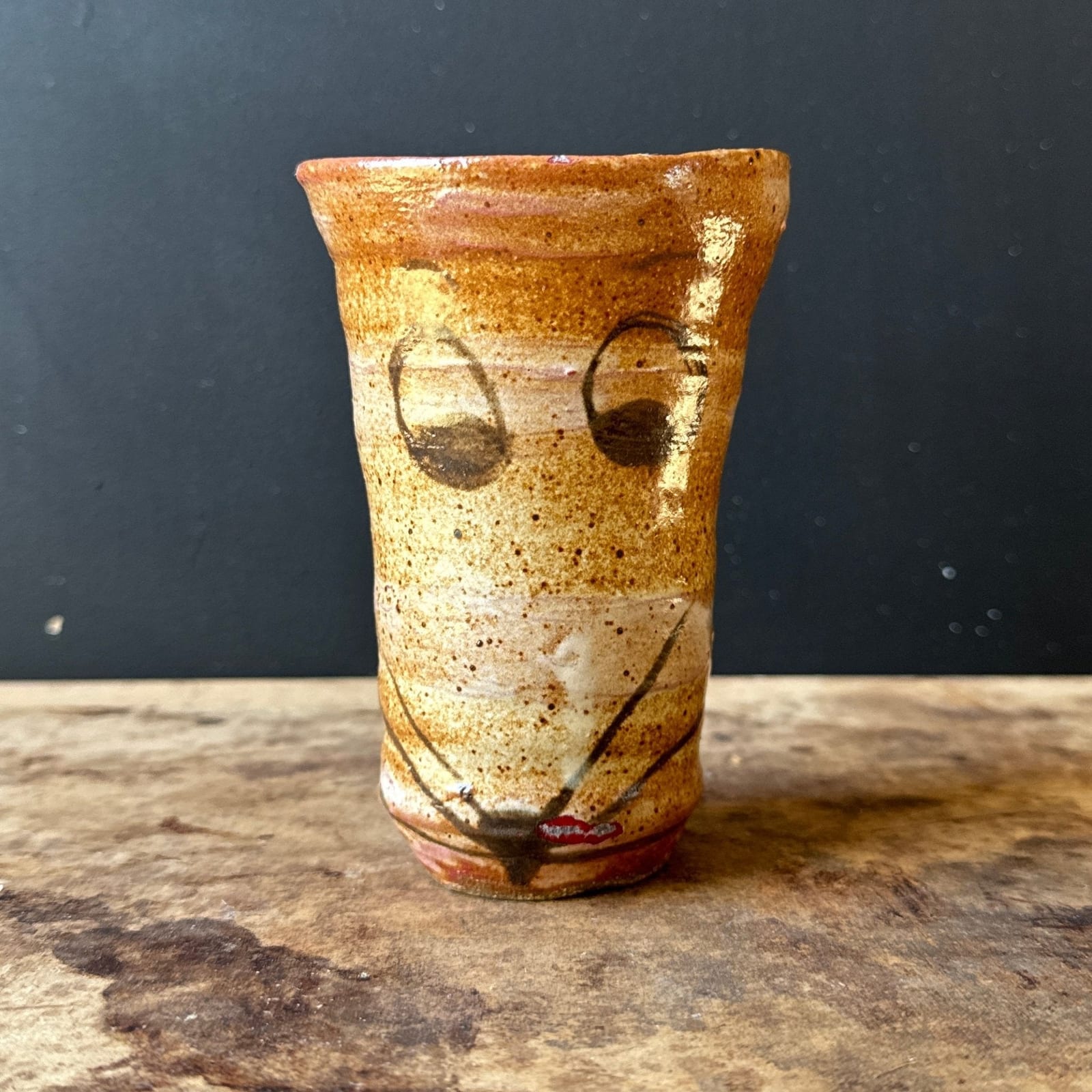 Vintage Animal Face Studio Pottery Cup - Monte Visión
