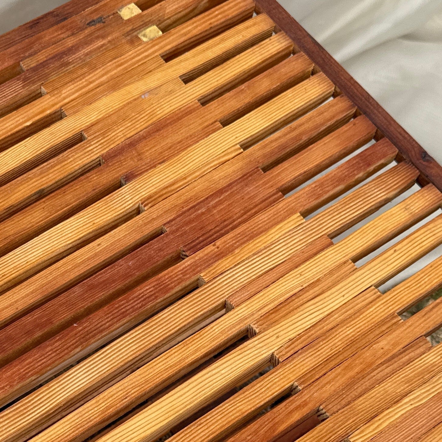 Vintage Artist-Made Wood Slat Coffee Table - Monte Visión