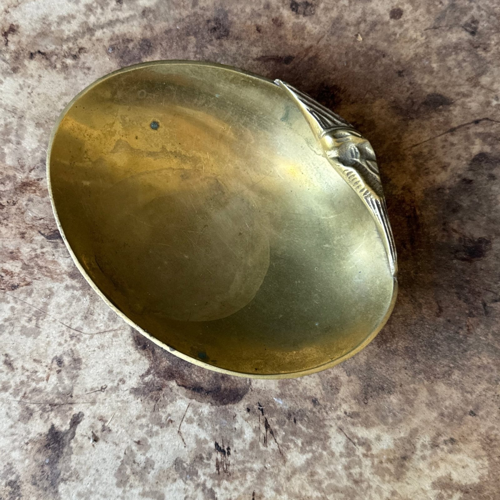 Vintage Brass Clam Catchall Tray - Monte Visión