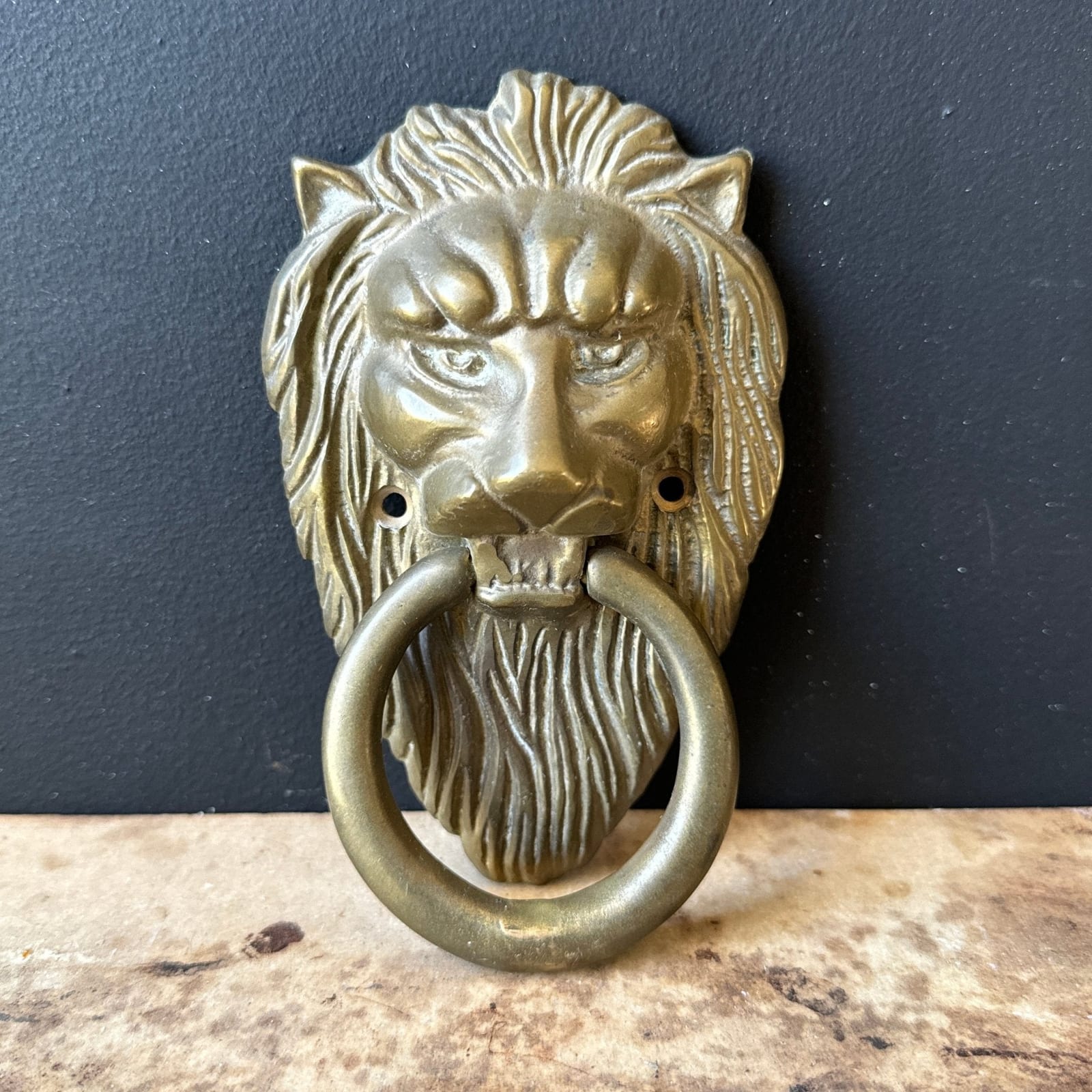 Vintage Bronze Lion Doorknocker - Monte Visión