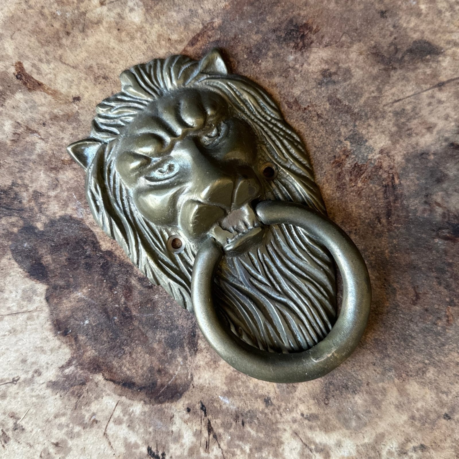 Vintage Bronze Lion Doorknocker - Monte Visión