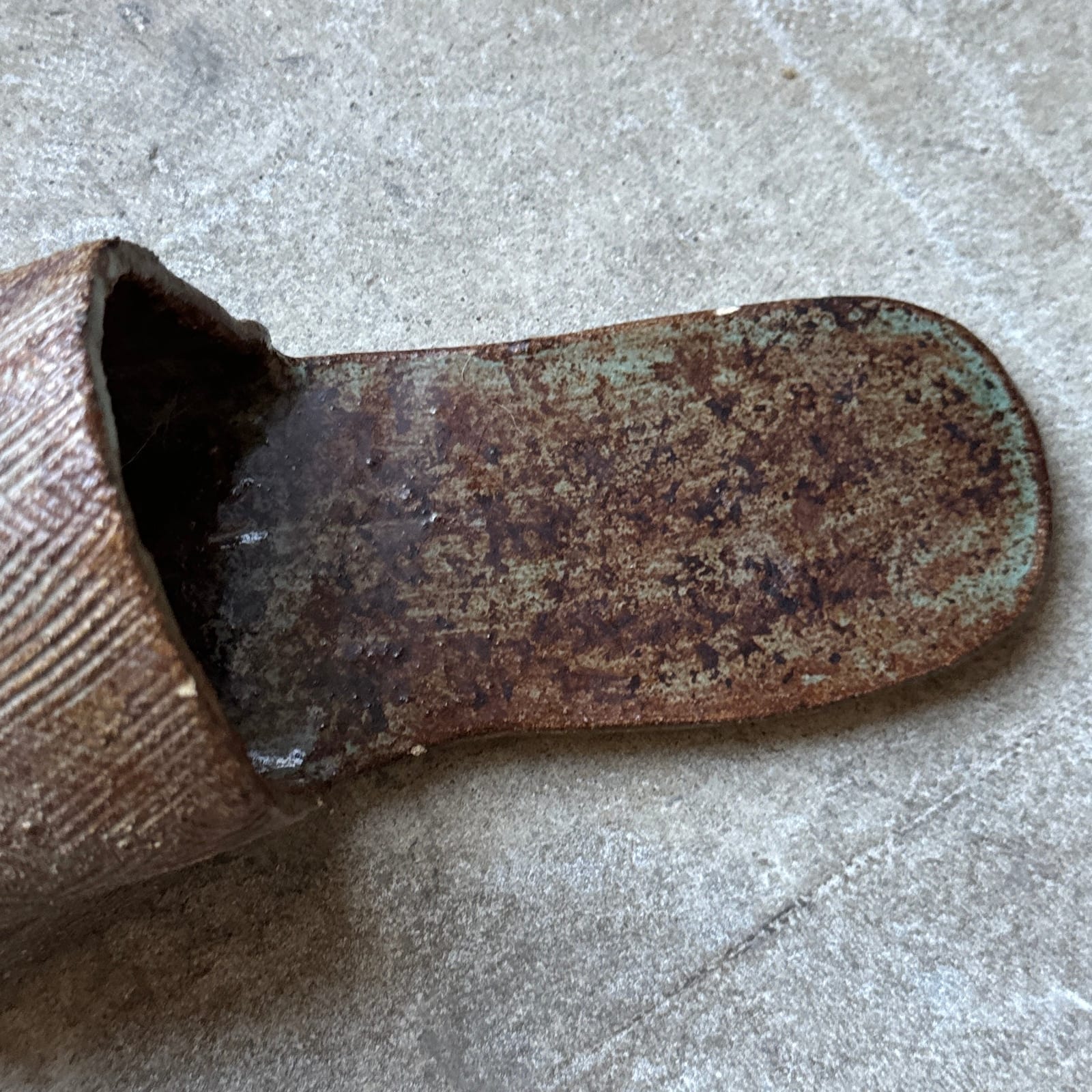 Vintage Brown Artist Made Ceramic Sandal - Monte Visión