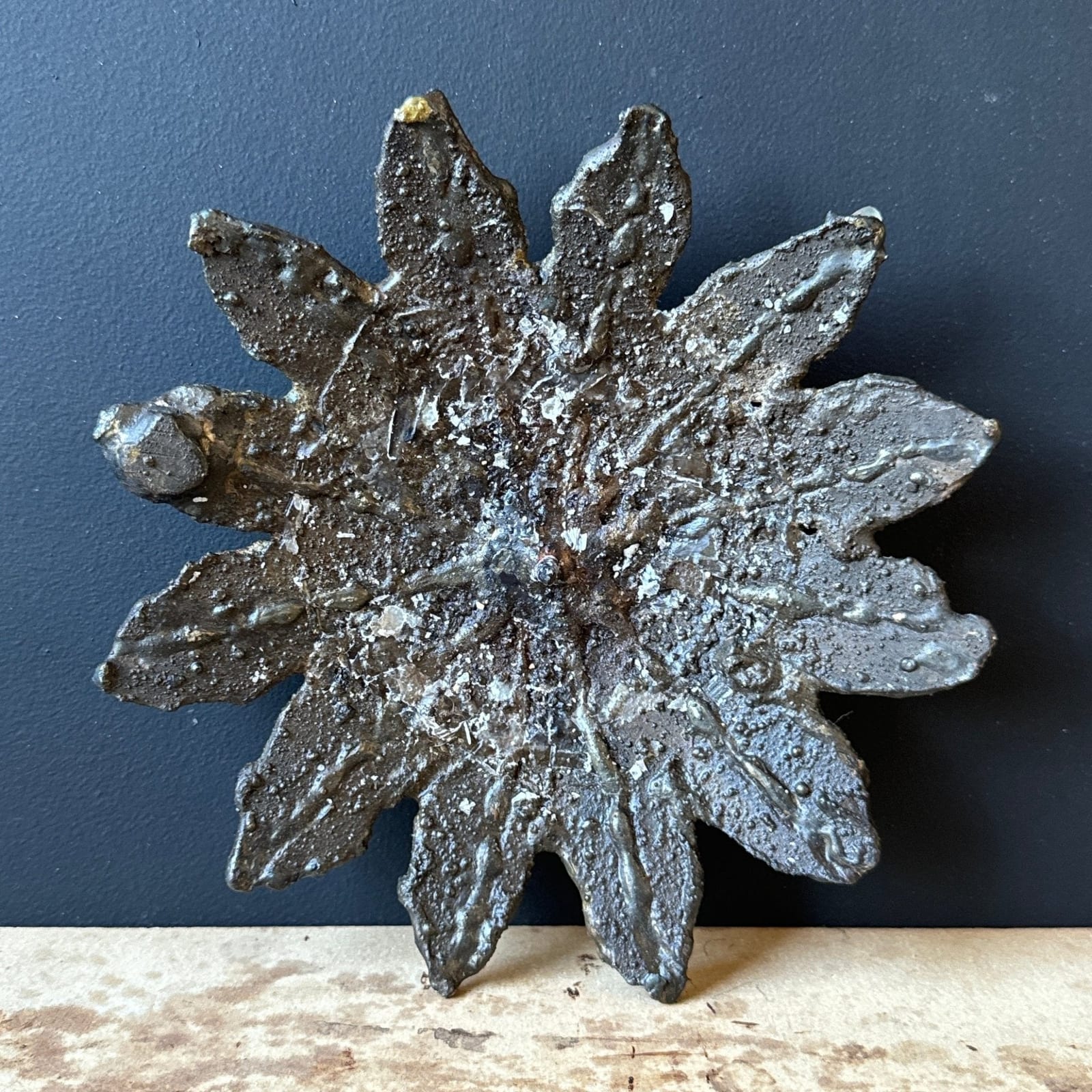 Vintage Brutalist Flat Chunky Flower Candlestick - Monte Visión