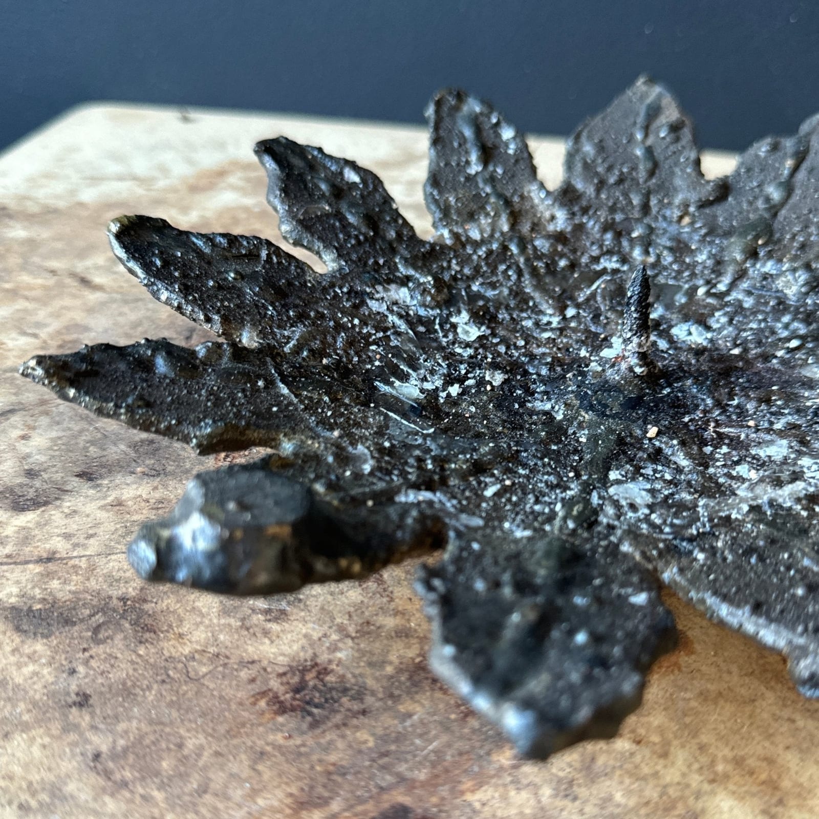 Vintage Brutalist Flat Chunky Flower Candlestick - Monte Visión