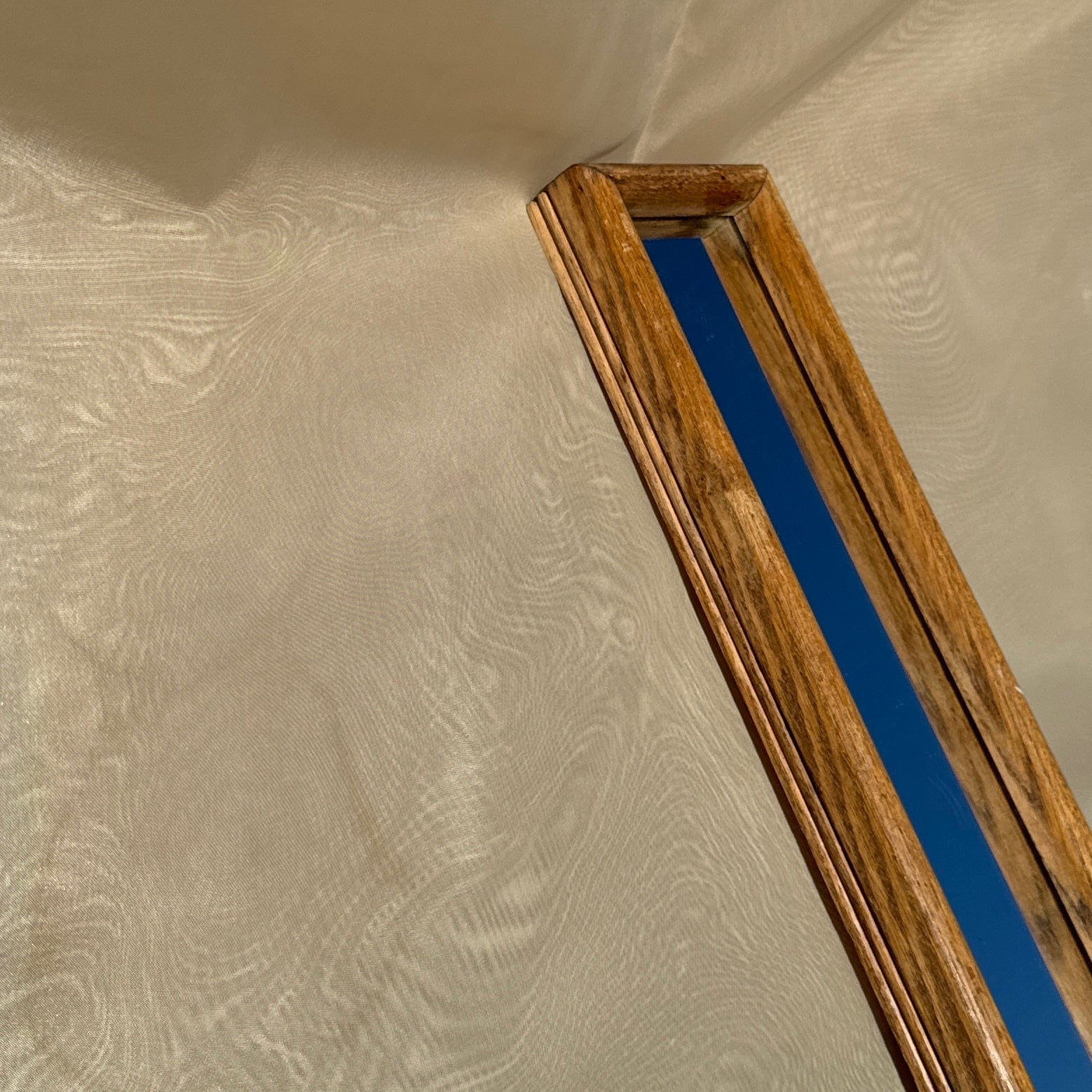 Vintage Hand-Made Tall Rectangular Wood Mirror - Monte Visión