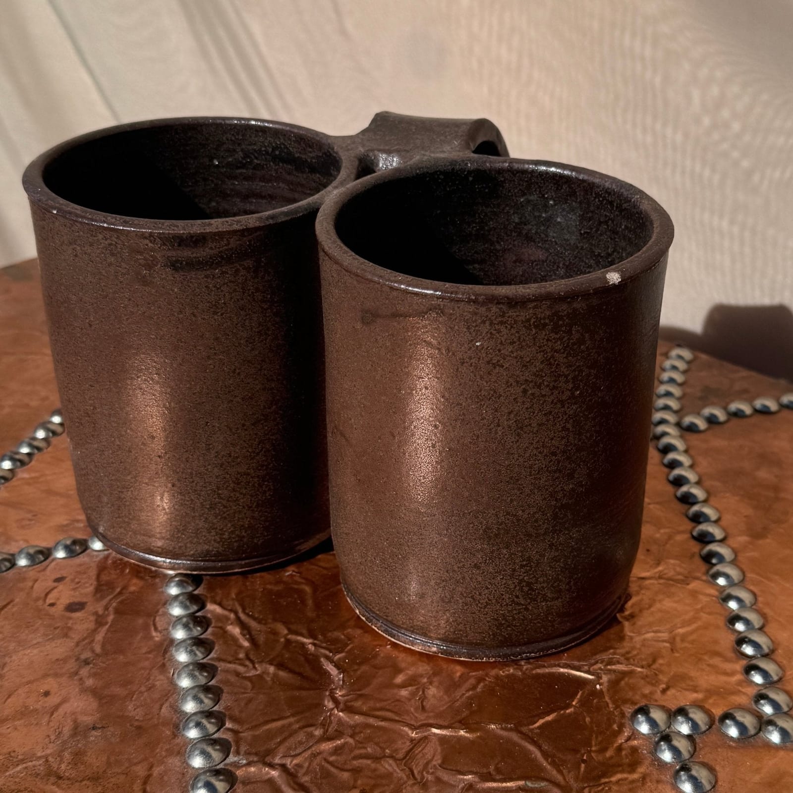 Vintage Handmade Double Mug - Monte Visión