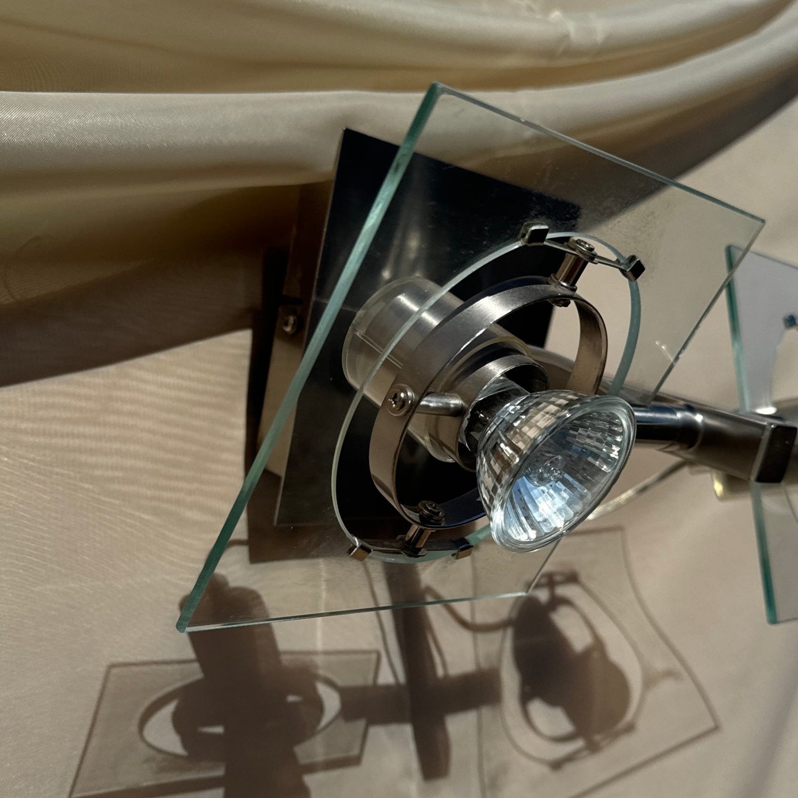 Vintage Ikea Chrome & Glass Double Sconce - Monte Visión