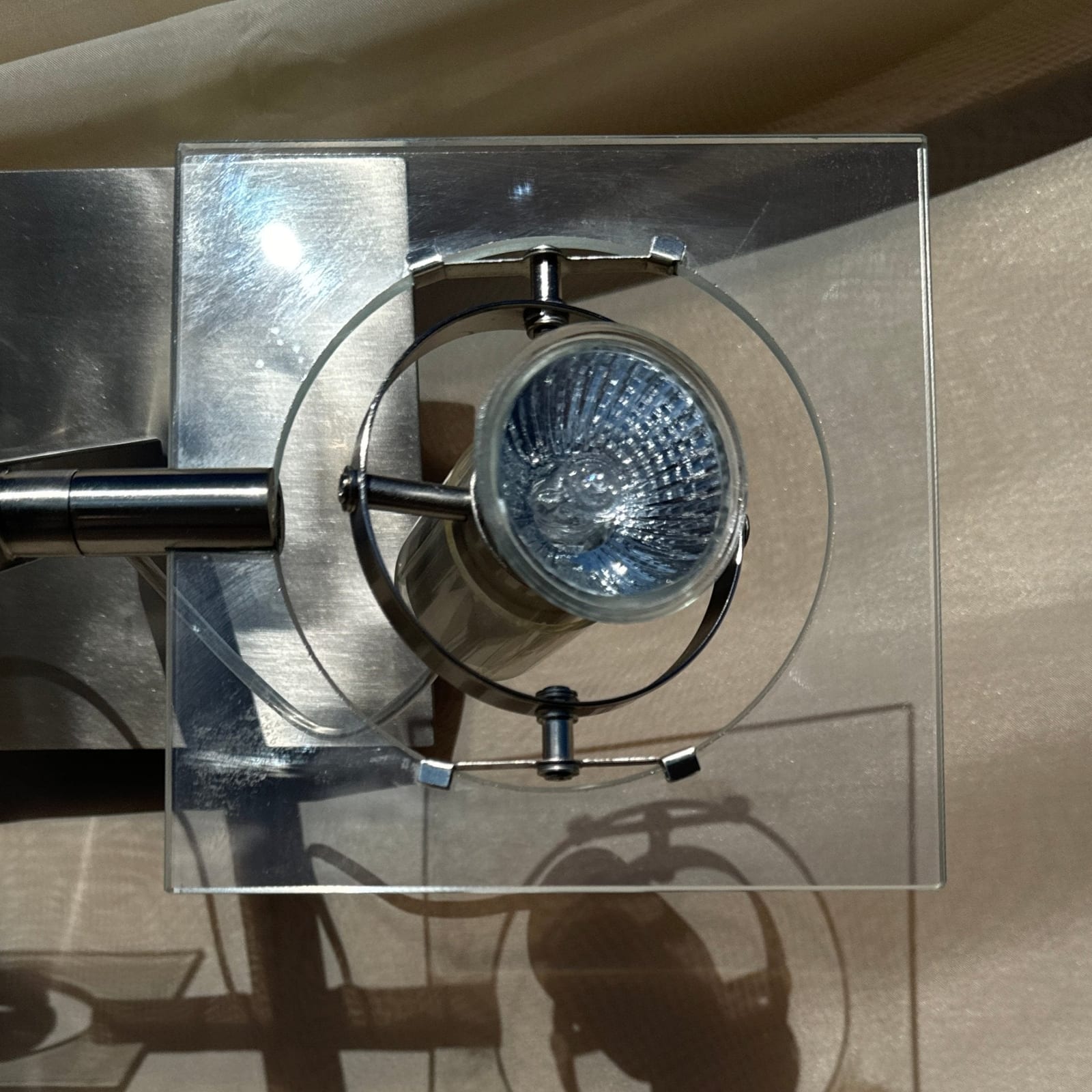 Vintage Ikea Chrome & Glass Double Sconce - Monte Visión