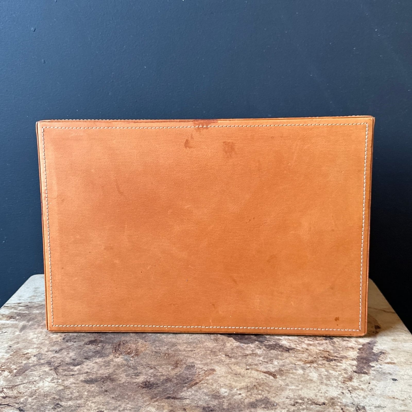 Vintage Mexican Vegetable-Tanned Leather Box - Monte Visión