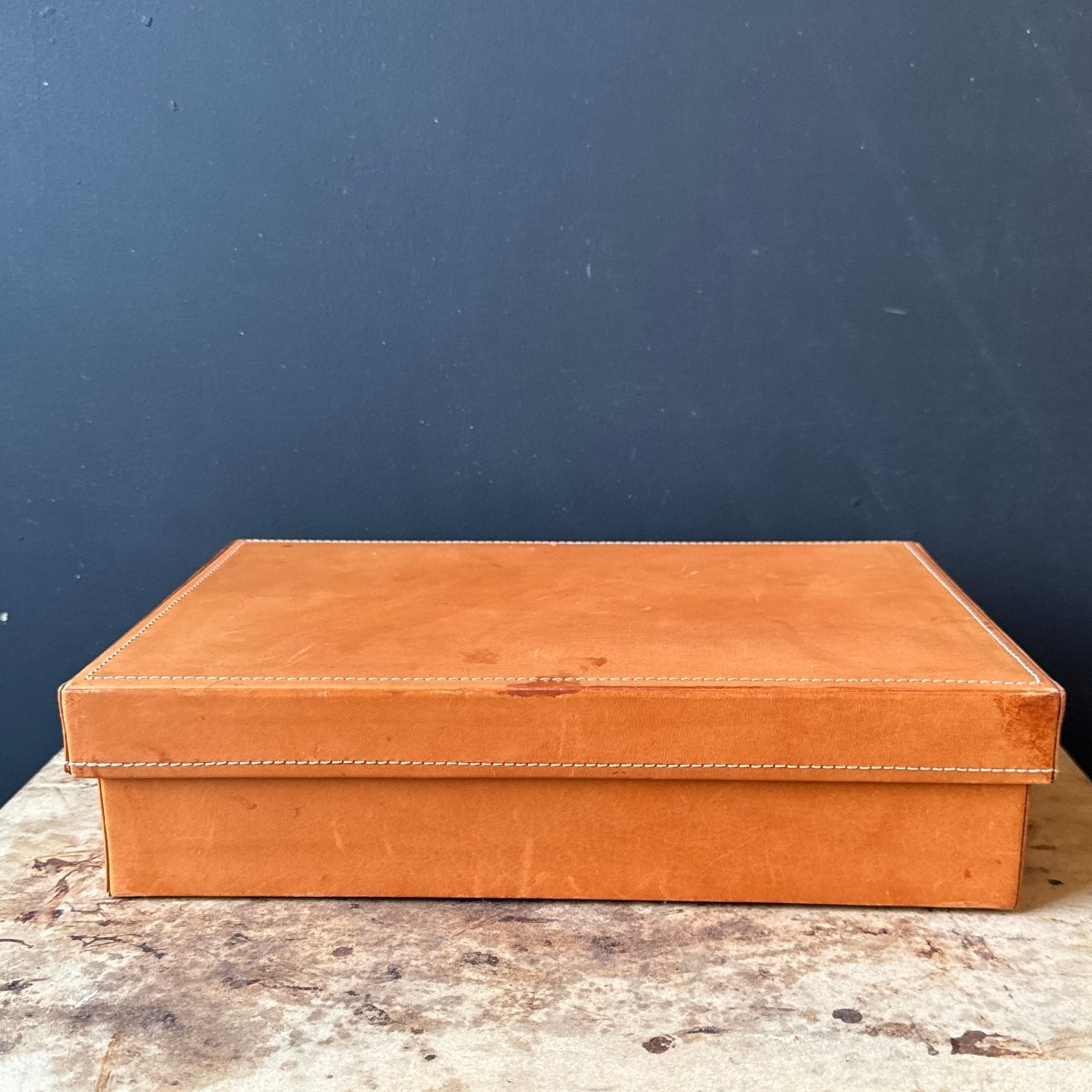 Vintage Mexican Vegetable-Tanned Leather Box - Monte Visión