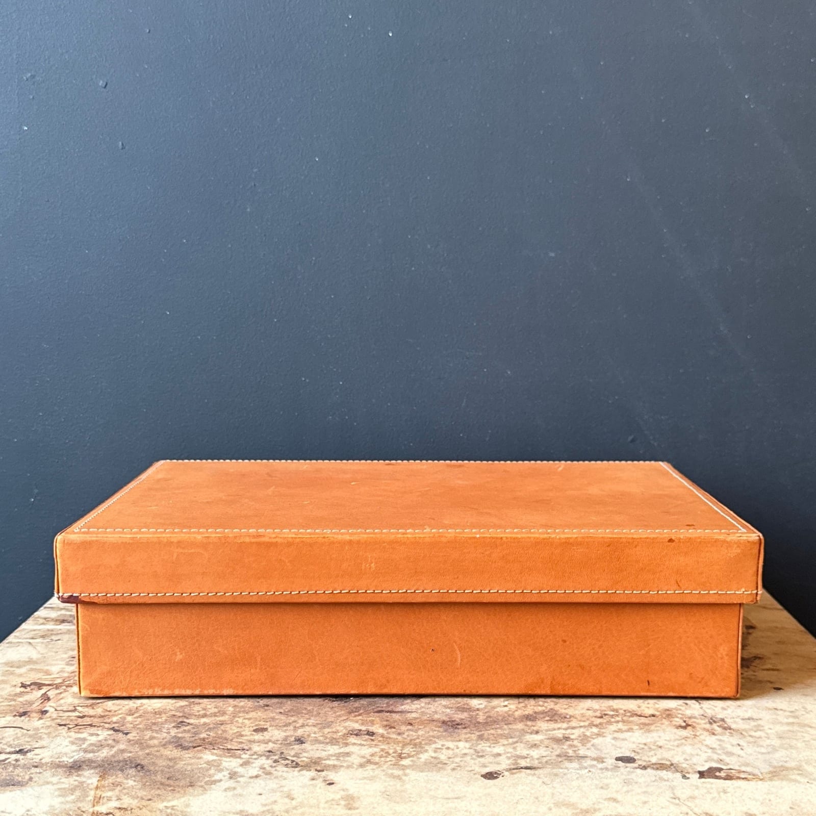 Vintage Mexican Vegetable-Tanned Leather Box - Monte Visión