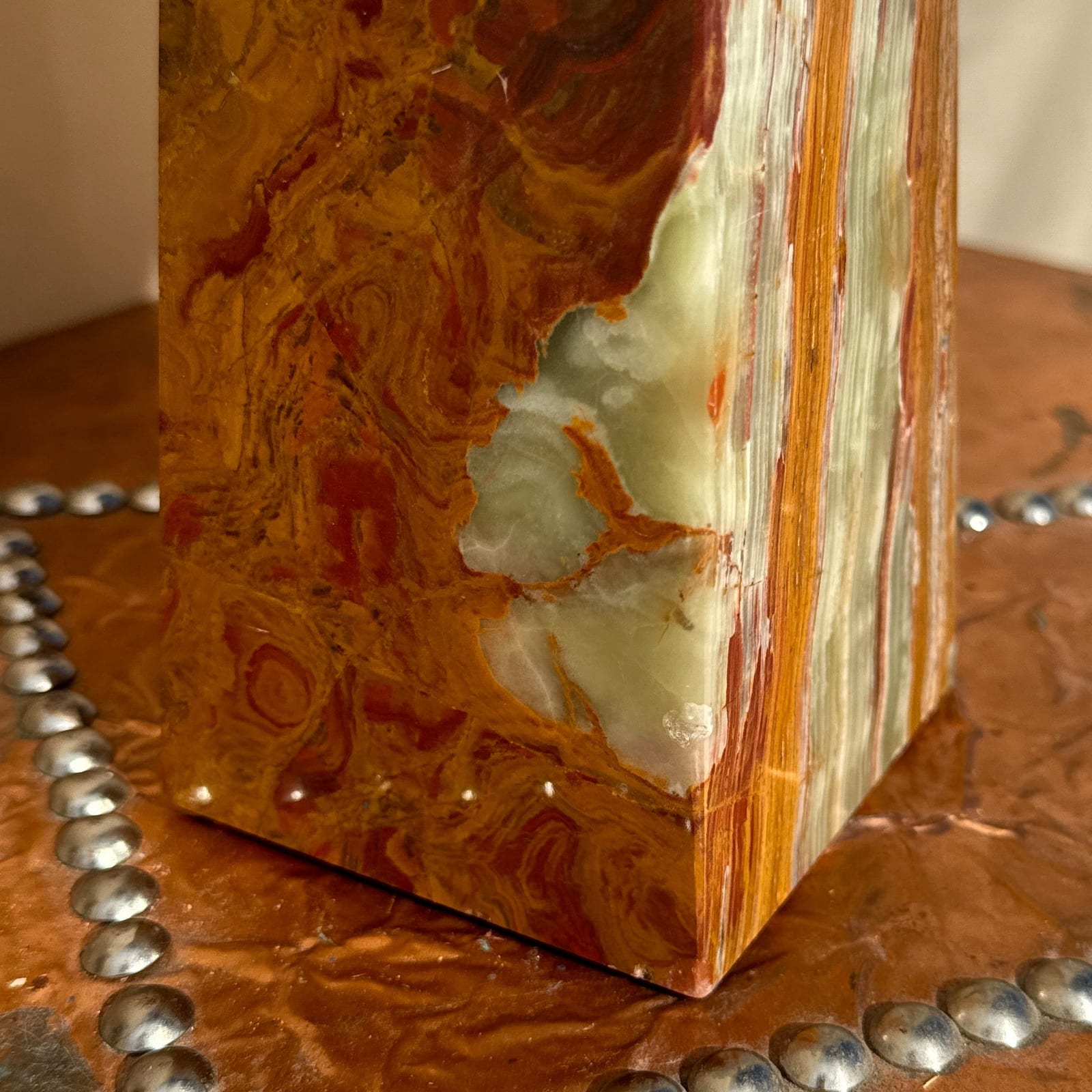 Vintage Onyx Stone Obelisk - Monte Visión