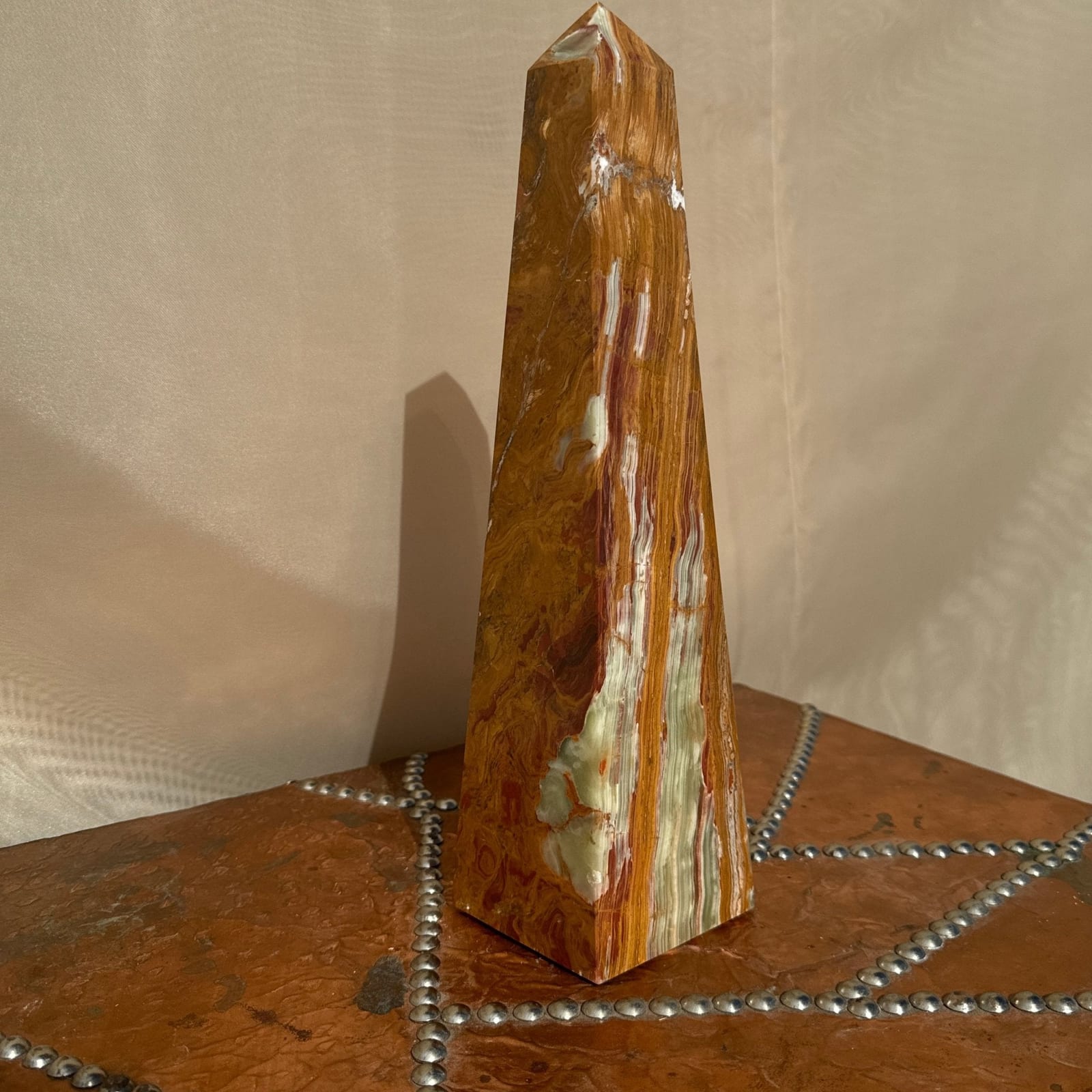 Vintage Onyx Stone Obelisk - Monte Visión