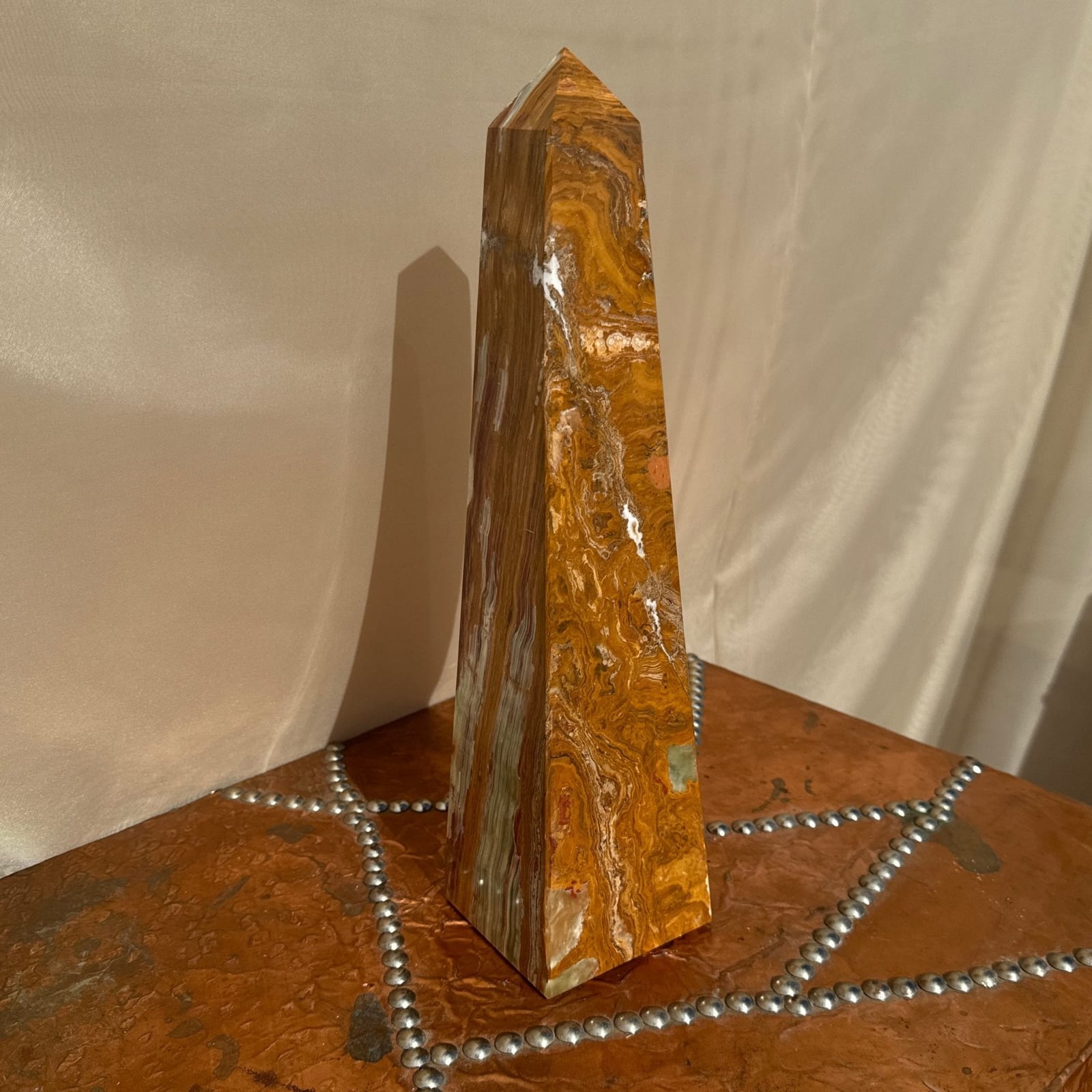 Vintage Onyx Stone Obelisk - Monte Visión