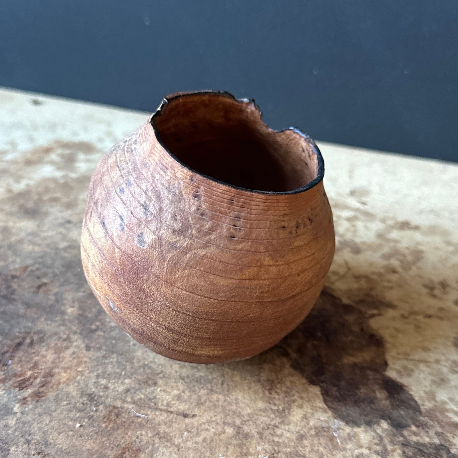 Vintage Petite Carved Gourd Vessel - Monte Visión