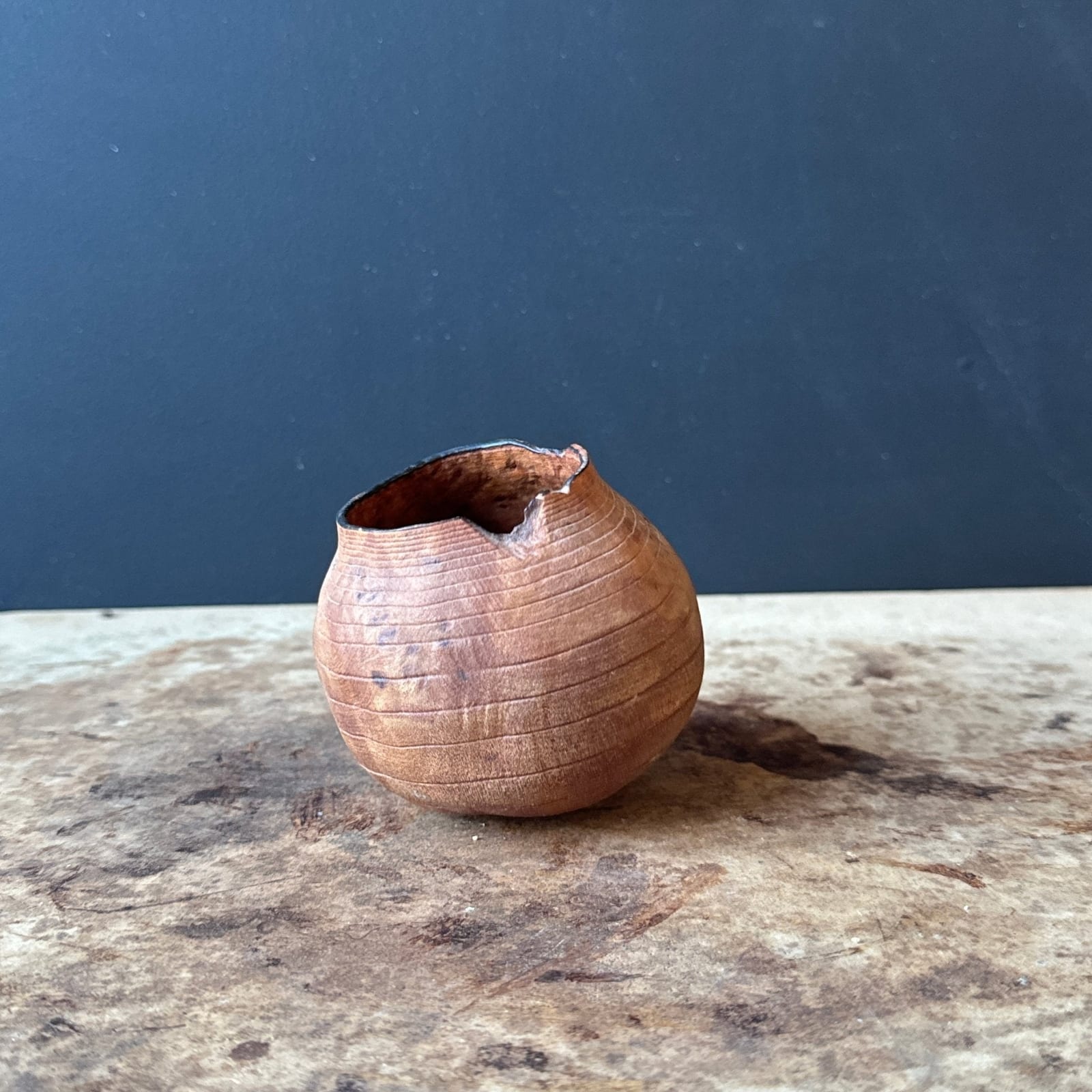Vintage Petite Carved Gourd Vessel - Monte Visión