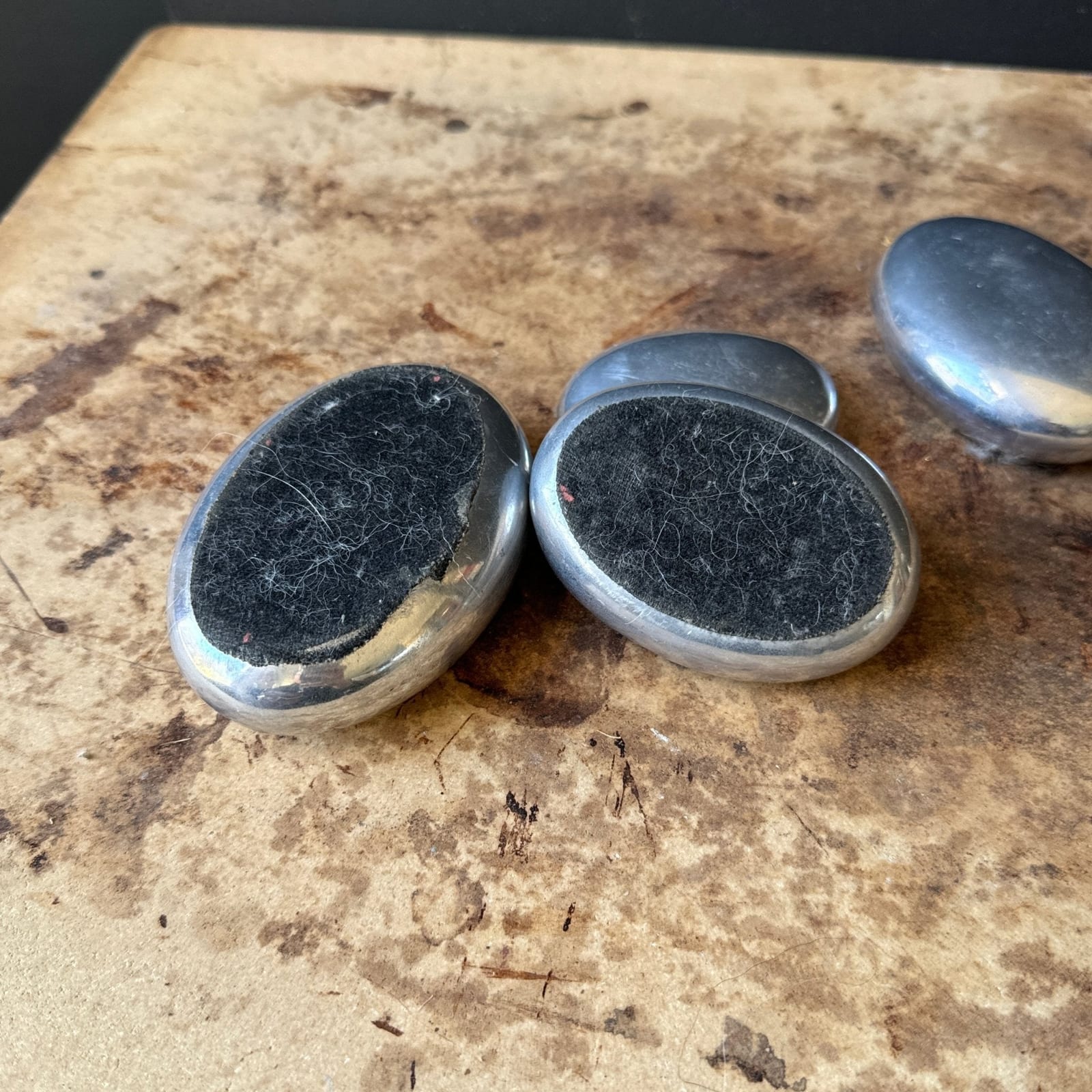 Vintage Stainless Steel Decorative Pebbles- Set of 4 - Monte Visión