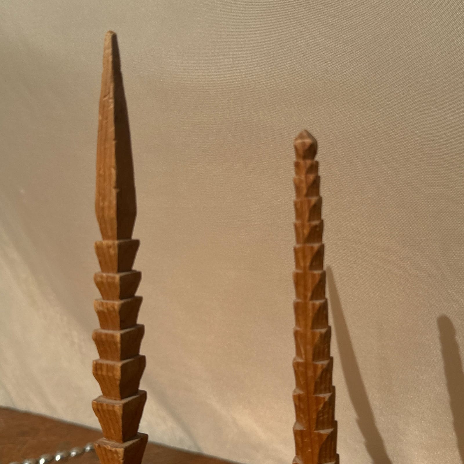 Vintage Tramp Folk Art Spires- Set of 2 - Monte Visión