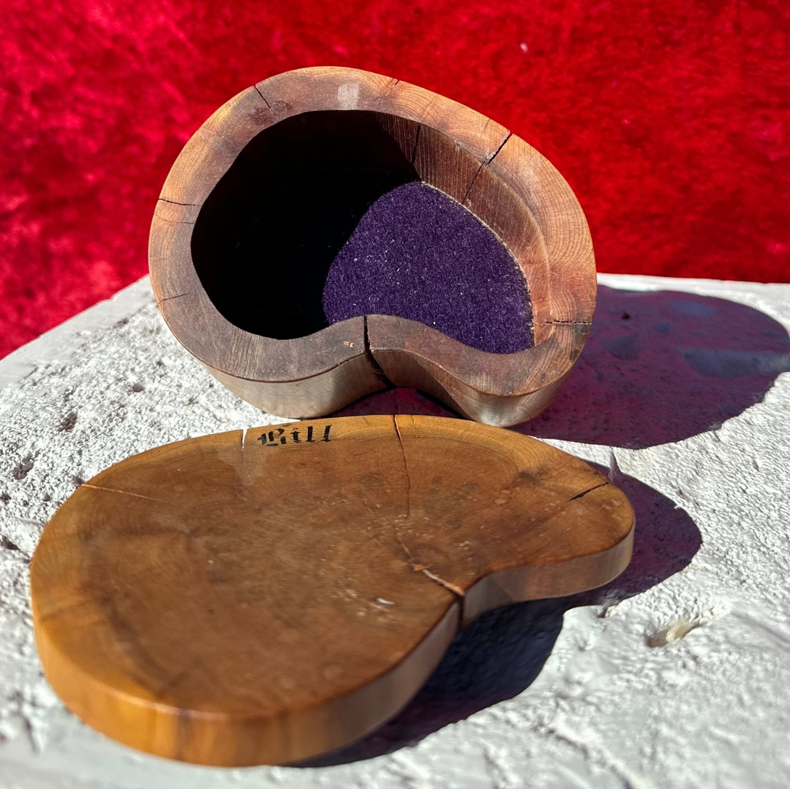 Vintage Wood Lidded Trinket Box - Monte Visión