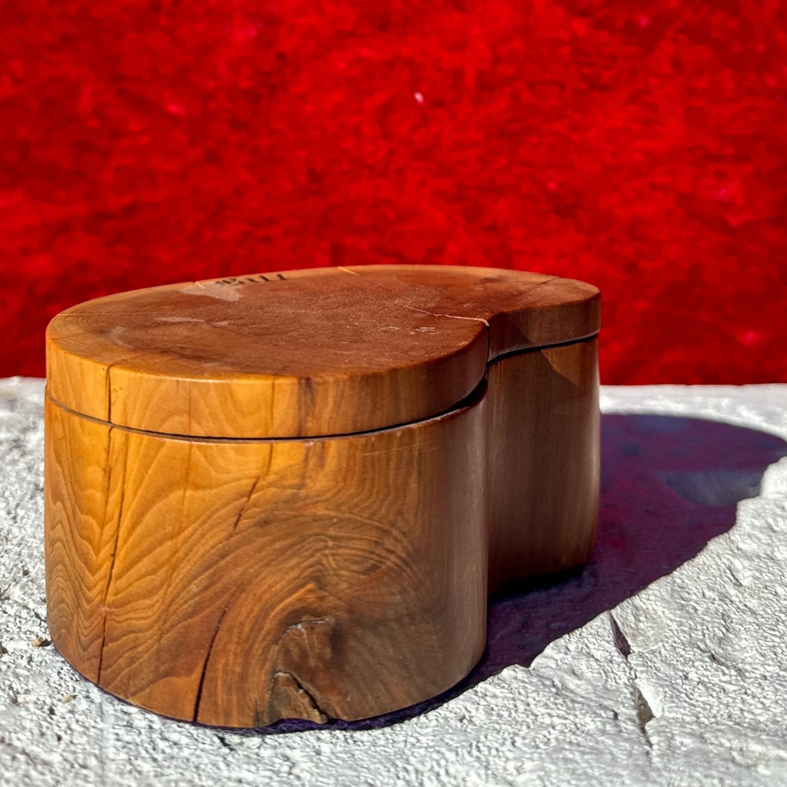 Vintage Wood Lidded Trinket Box - Monte Visión